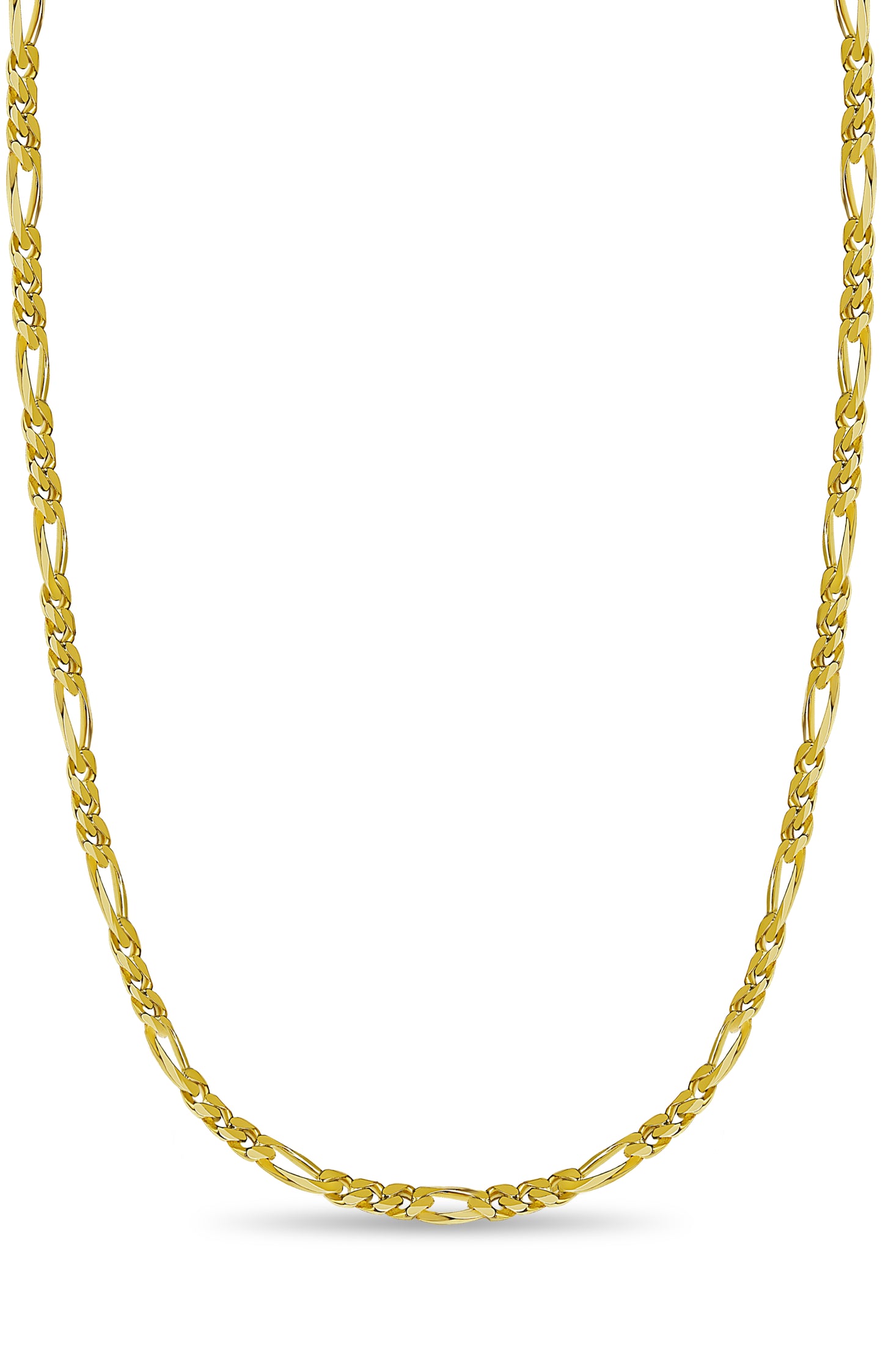 Handmade Solid Gold Figaro Necklace , 5mm