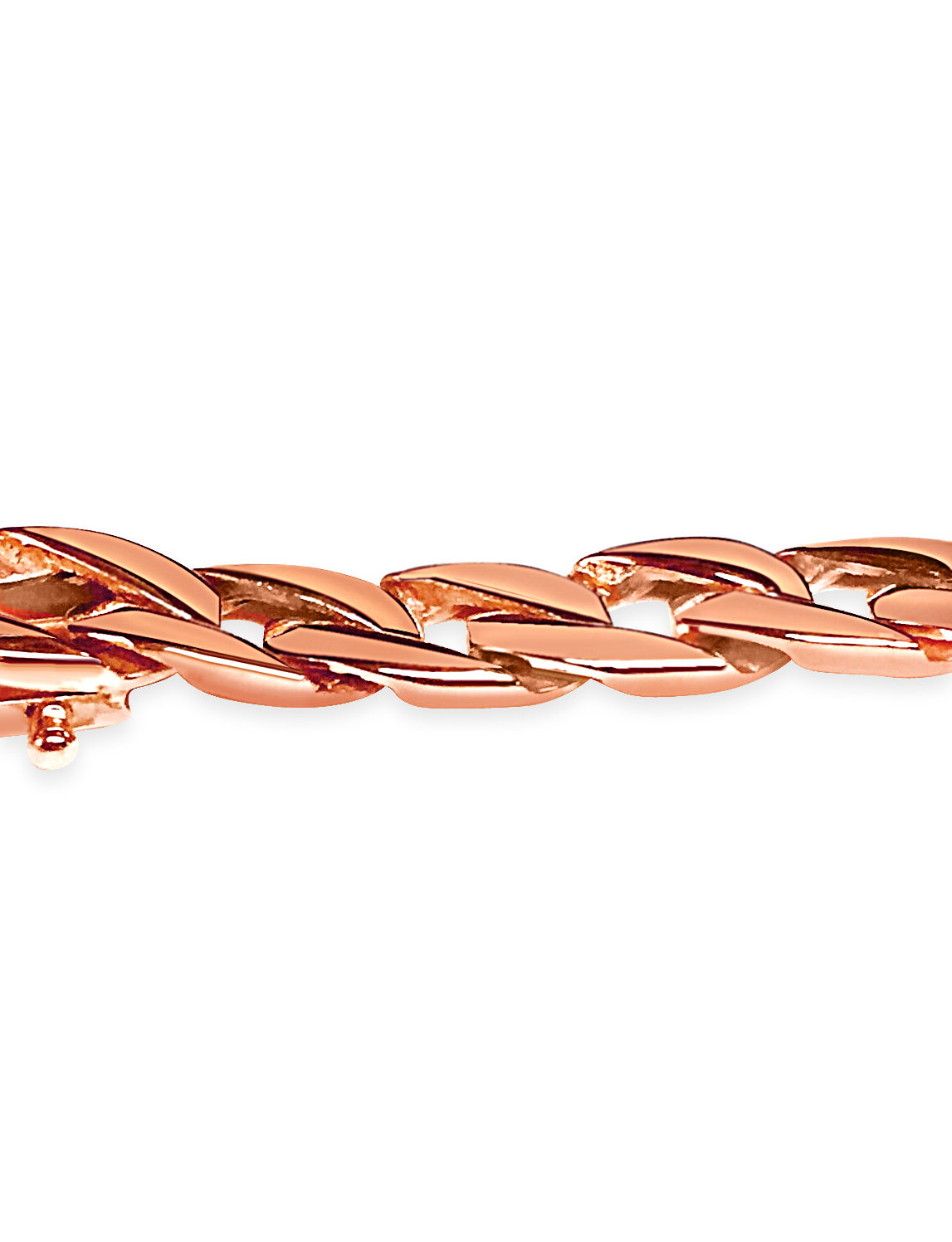 Handmade Solid Gold Curb Bracelet , 7mm