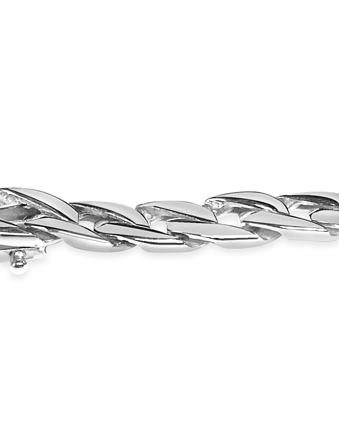 Handmade Solid Gold Curb Bracelet , 7mm
