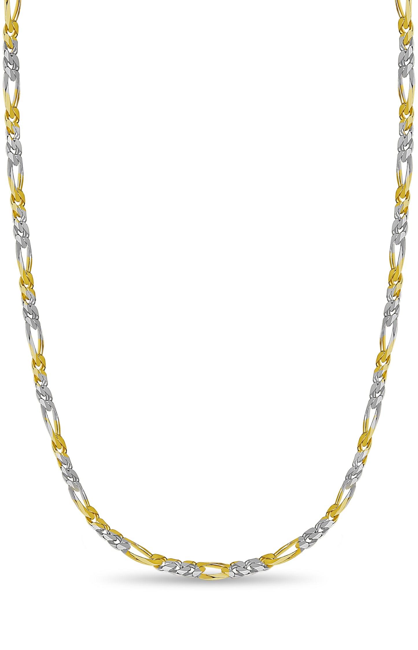 Handmade Solid Gold Figaro Necklace , 5mm