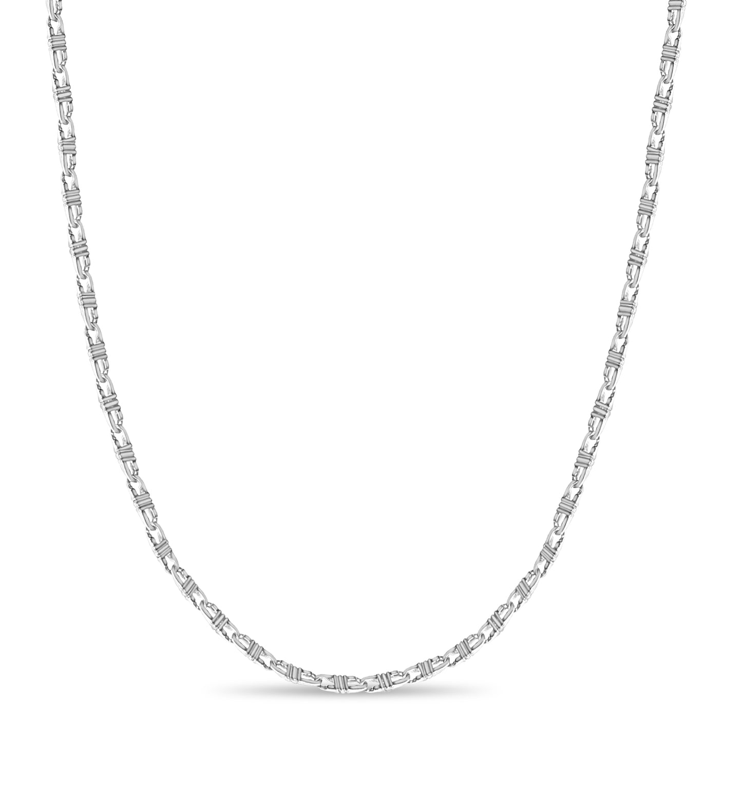 Handmade Solid Gold Flat Necklace , 7mm