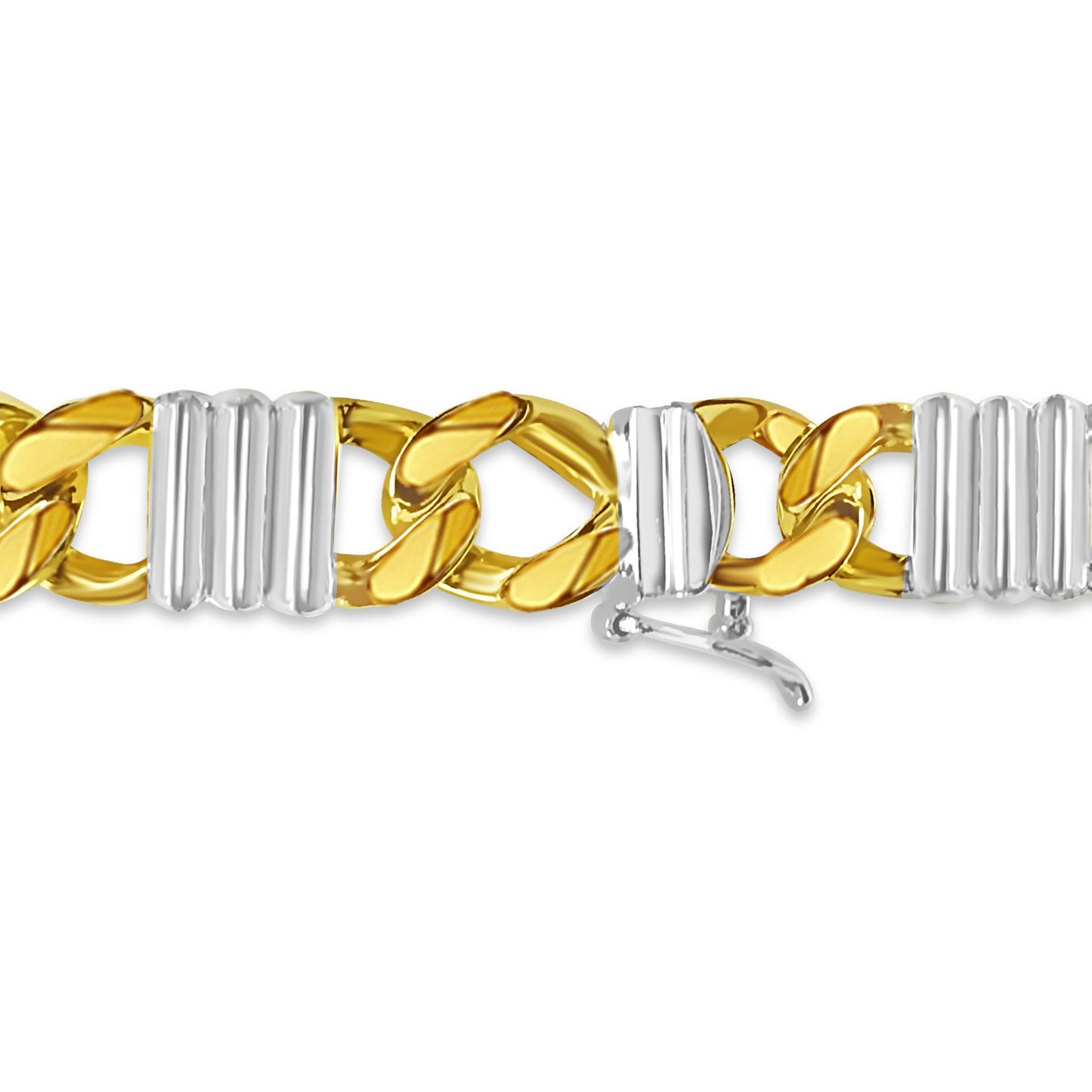 Handmade Solid Gold Curb Bracelet , 9mm