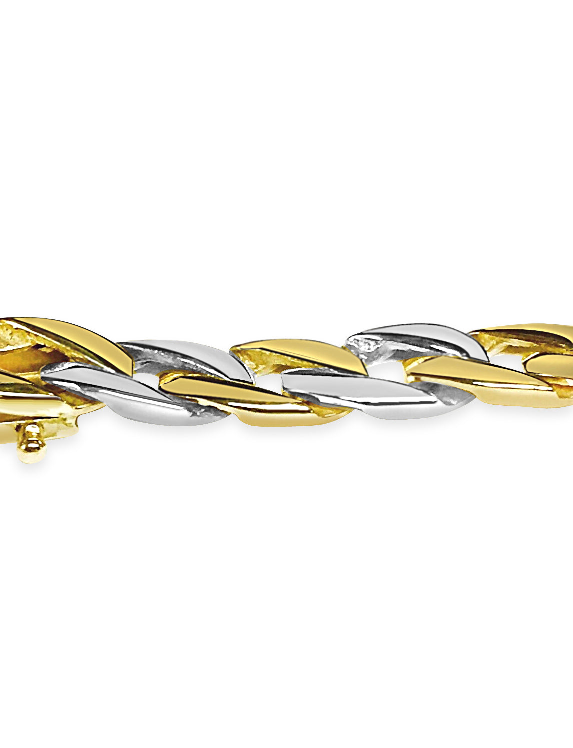 Handmade Solid Gold Curb Bracelet , 7mm
