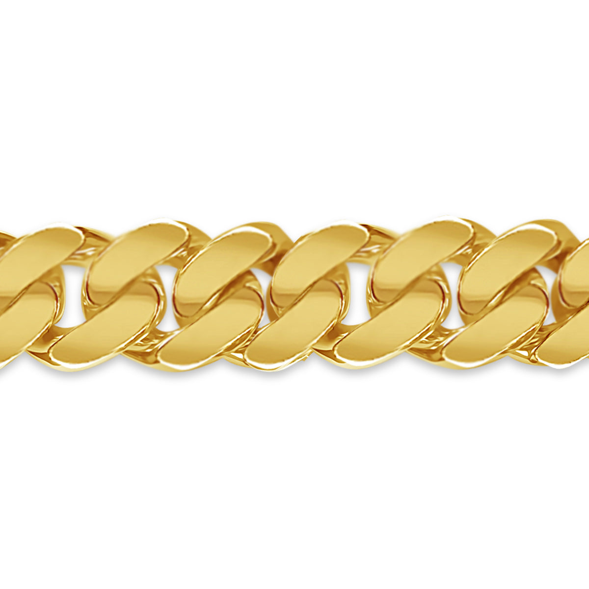 Handmade Solid Gold Miami Cuban Necklace , 13mm