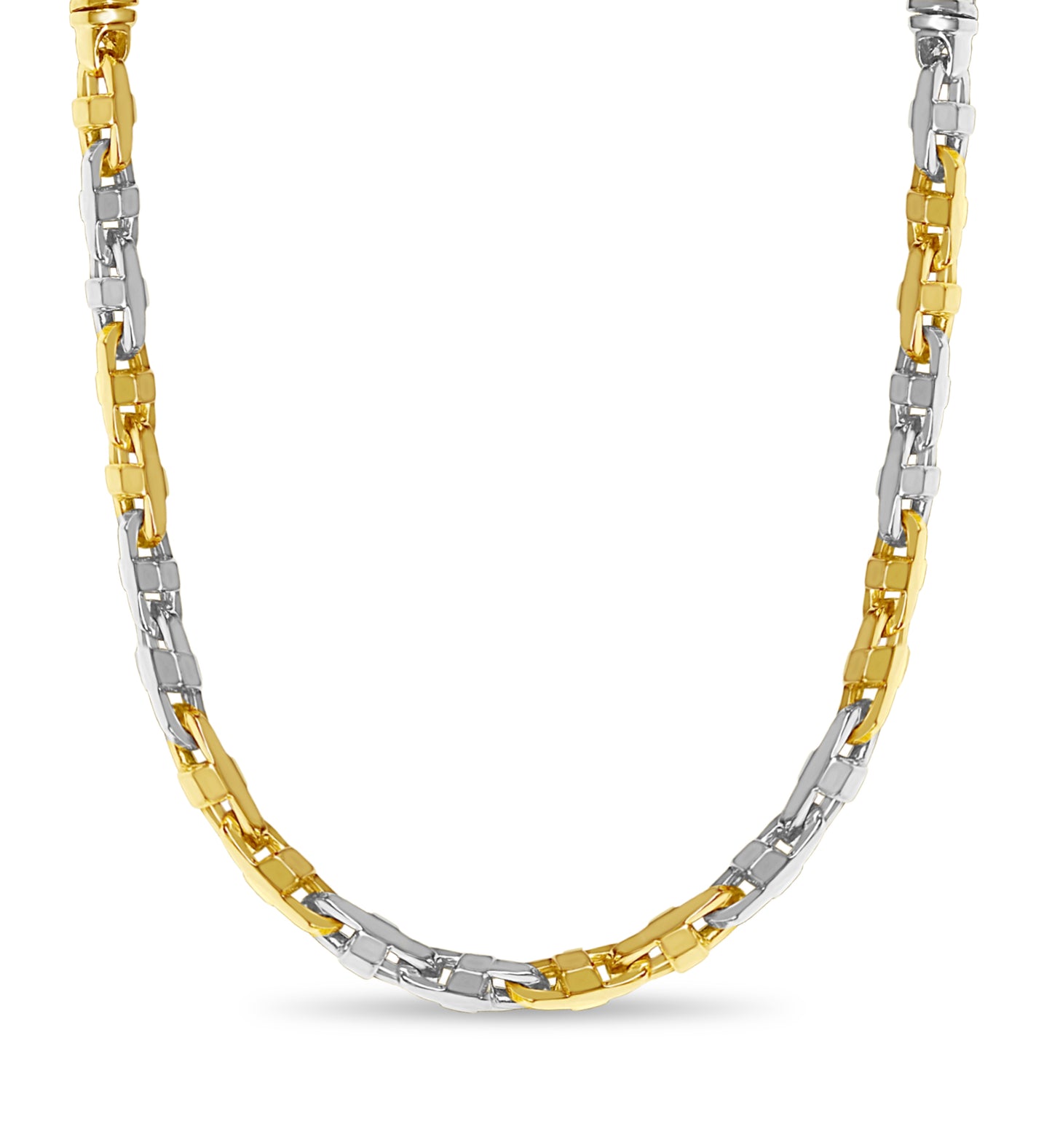 Handmade Solid Gold Anchor Mariner Necklace , 9mm