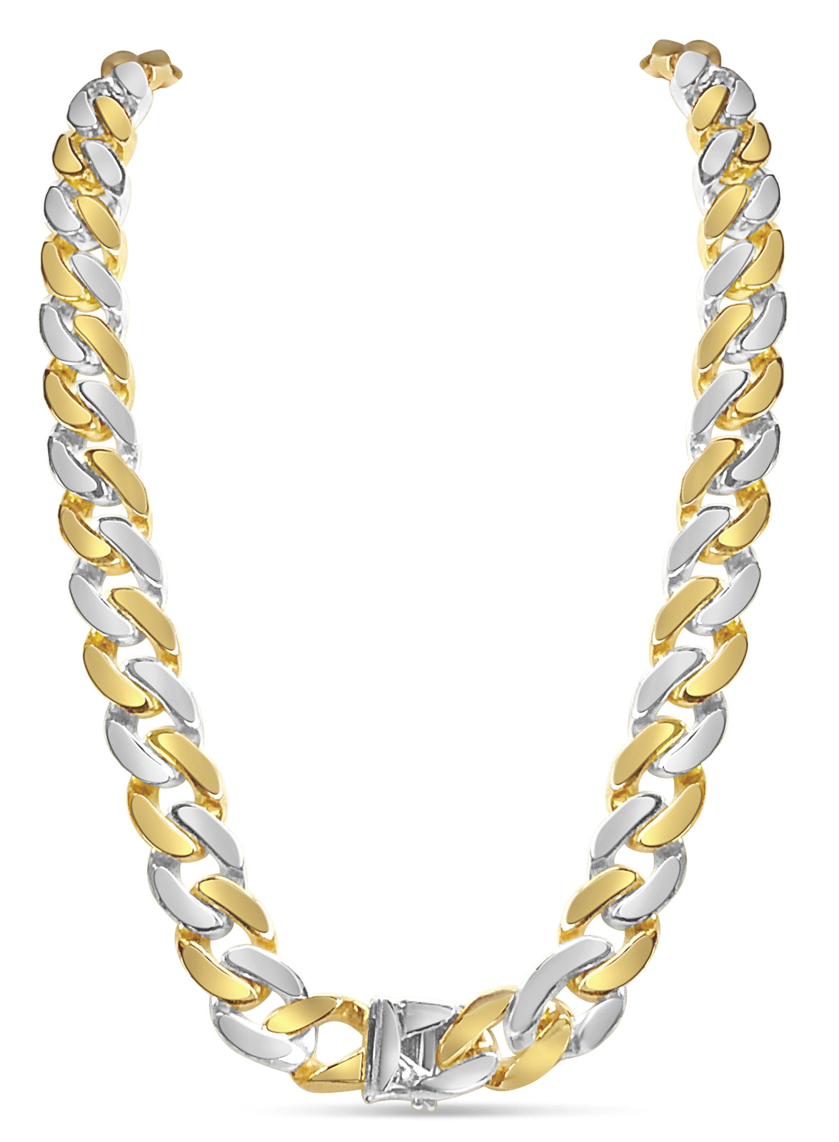 Handmade Solid Gold Miami Cuban Necklace , 16mm