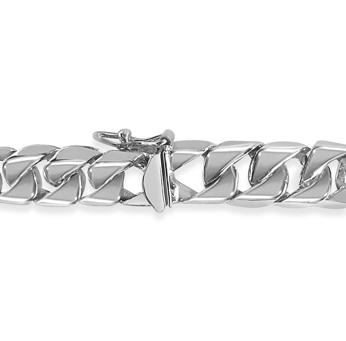 Handmade Solid Gold Curb Bracelet , 9mm