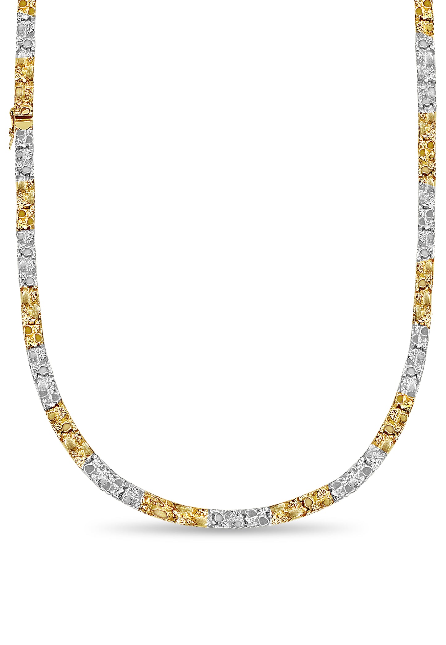 Handmade Solid Gold Nugget Necklace , 7mm