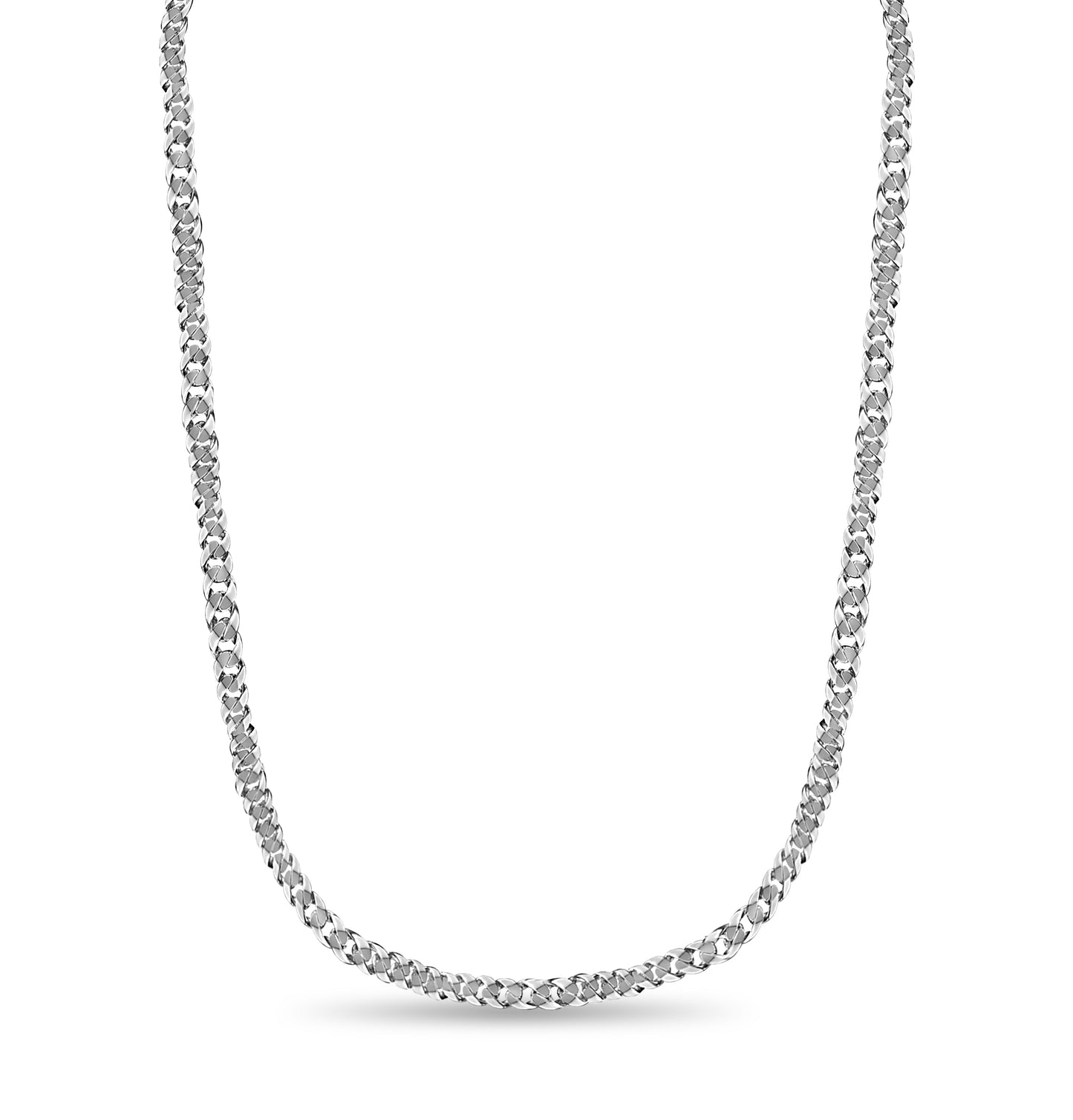 Handmade Solid Gold Curb Necklace , 15mm
