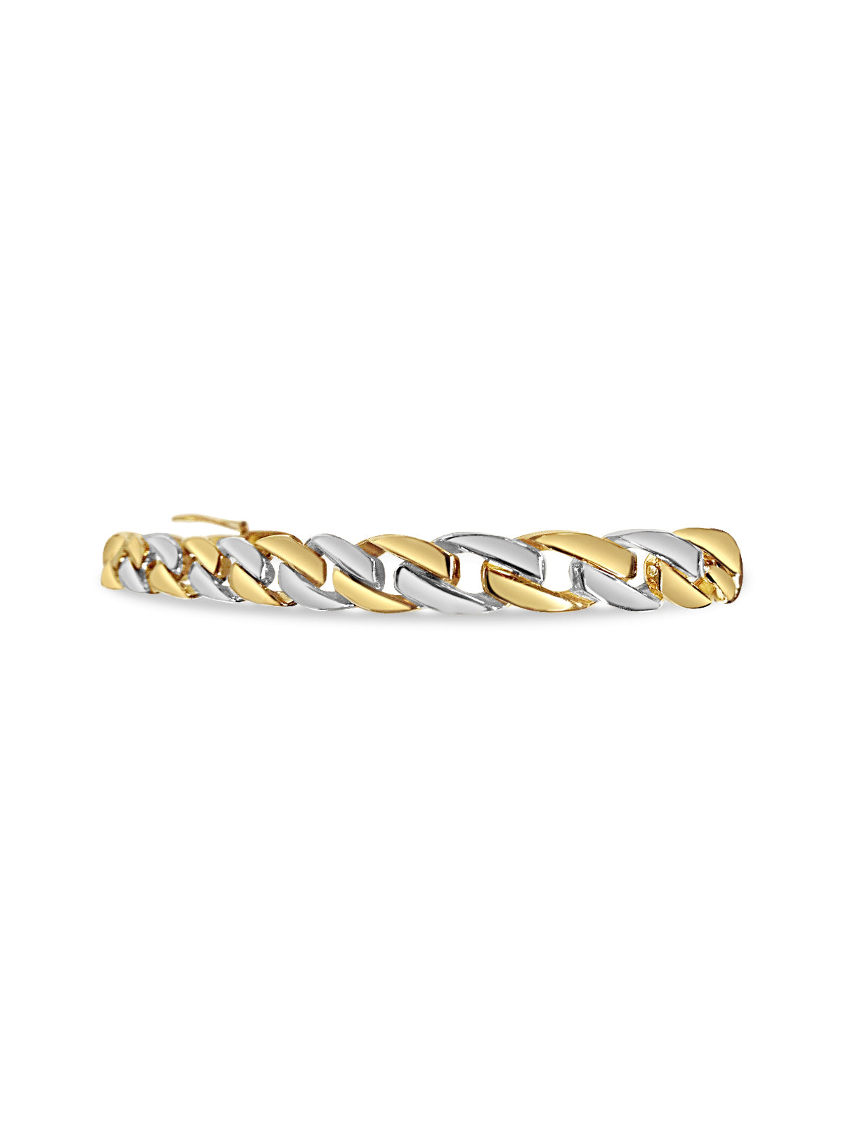 Handmade Solid Gold Curb Bracelet , 7mm