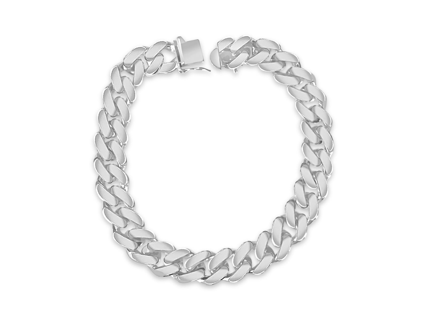 Handmade Solid Gold Curb Bracelet , 12mm