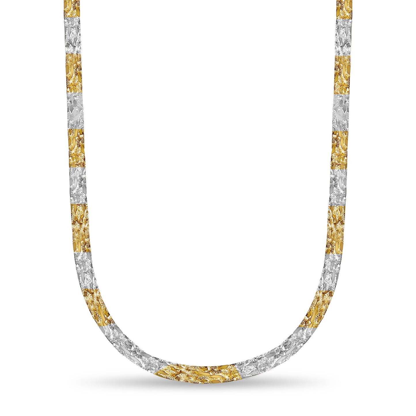 Handmade Solid Gold Nugget Necklace , 17mm