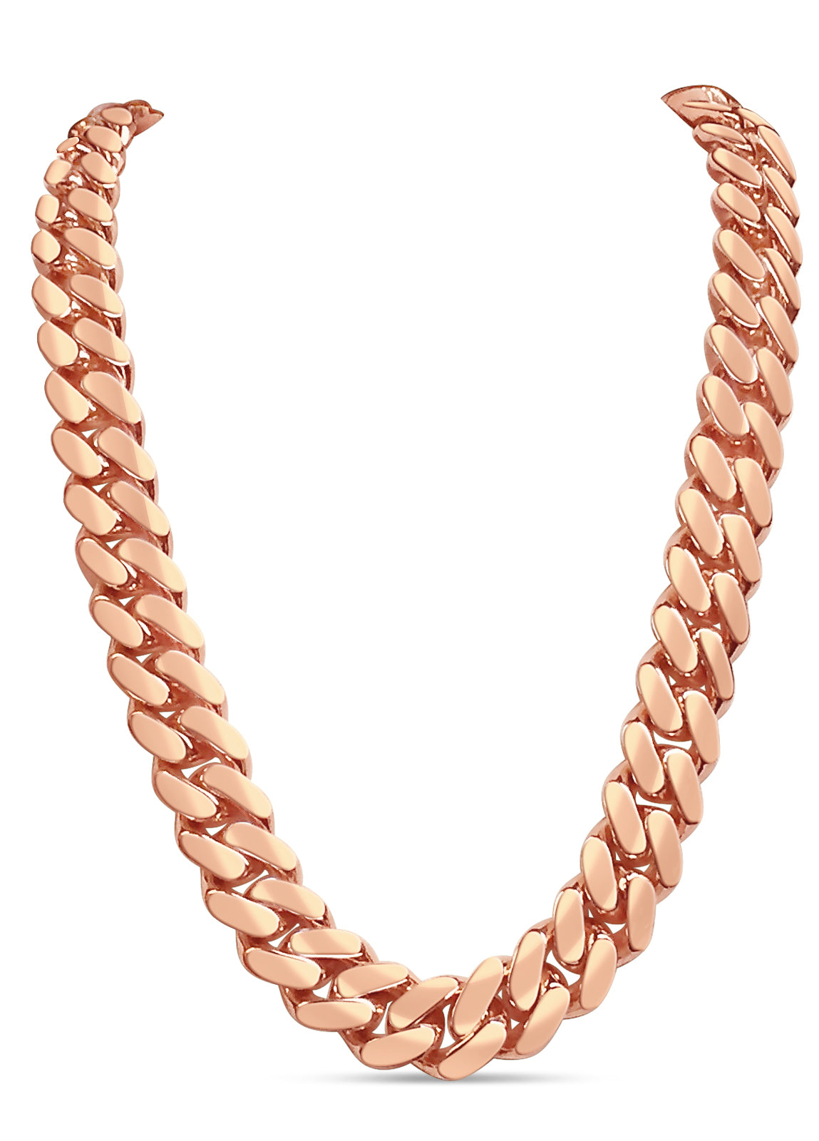 Handmade Solid Gold Miami Cuban Necklace , 14mm