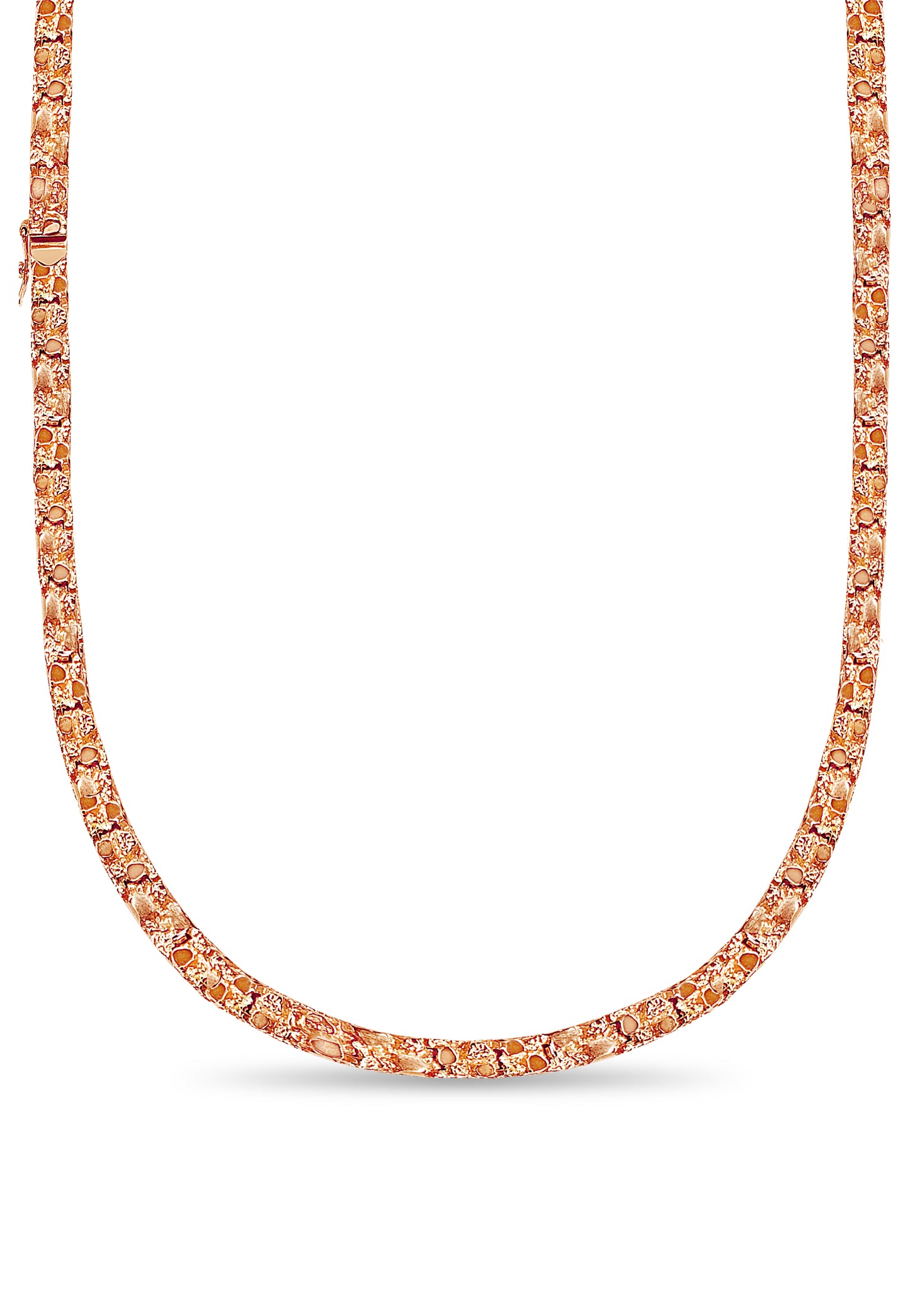 Handmade Solid Gold Nugget Necklace , 7mm