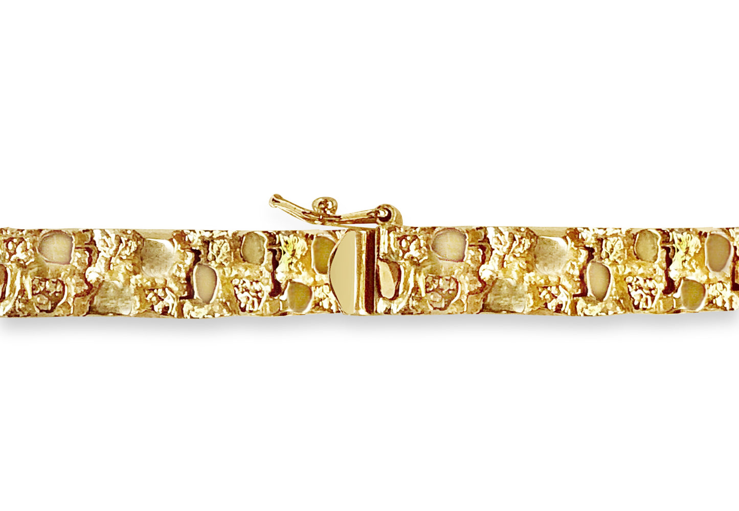 Handmade Solid Gold Nugget Bracelet , 7mm