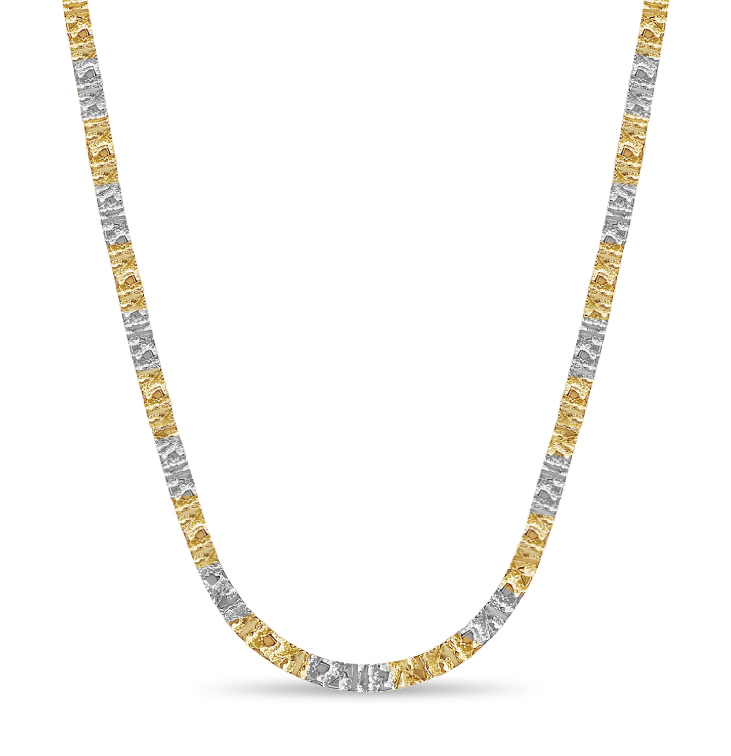 Handmade Solid Gold Nugget Necklace , 6mm
