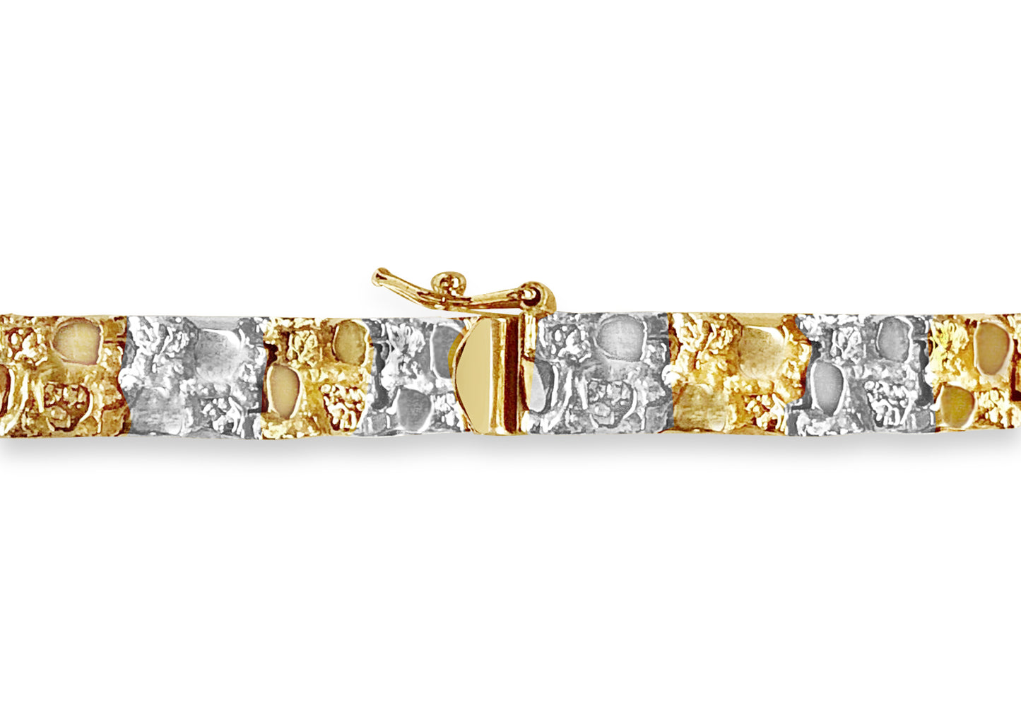 Handmade Solid Gold Nugget Bracelet , 7mm