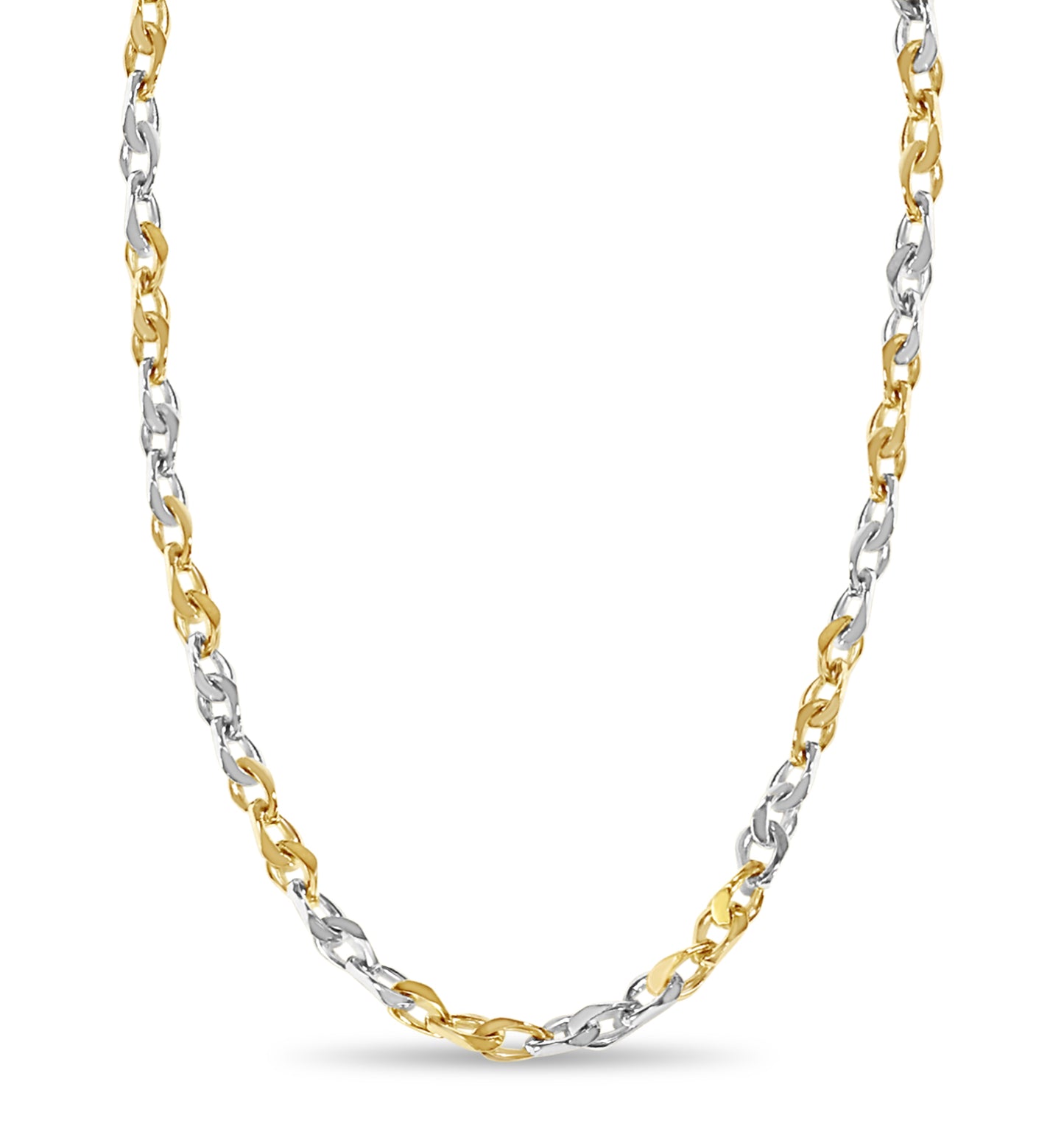 Handmade Solid Gold Anchor Mariner Necklace , 7mm