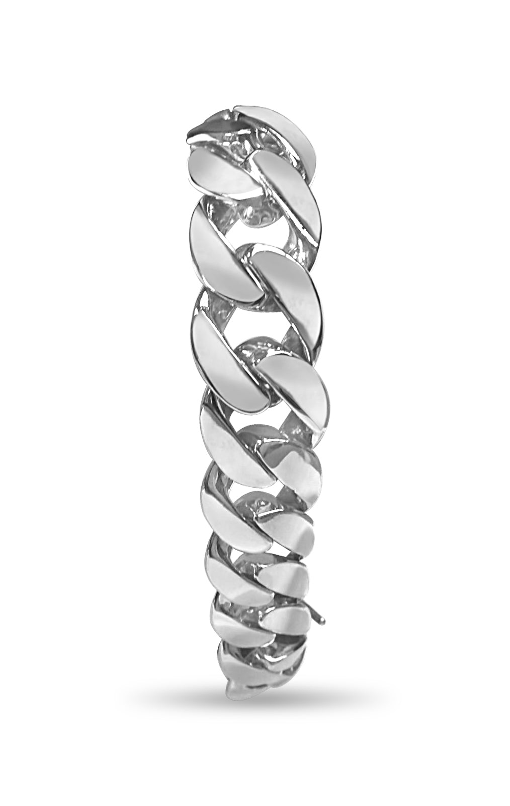 Handmade Solid Gold Curb Bracelet , 15mm