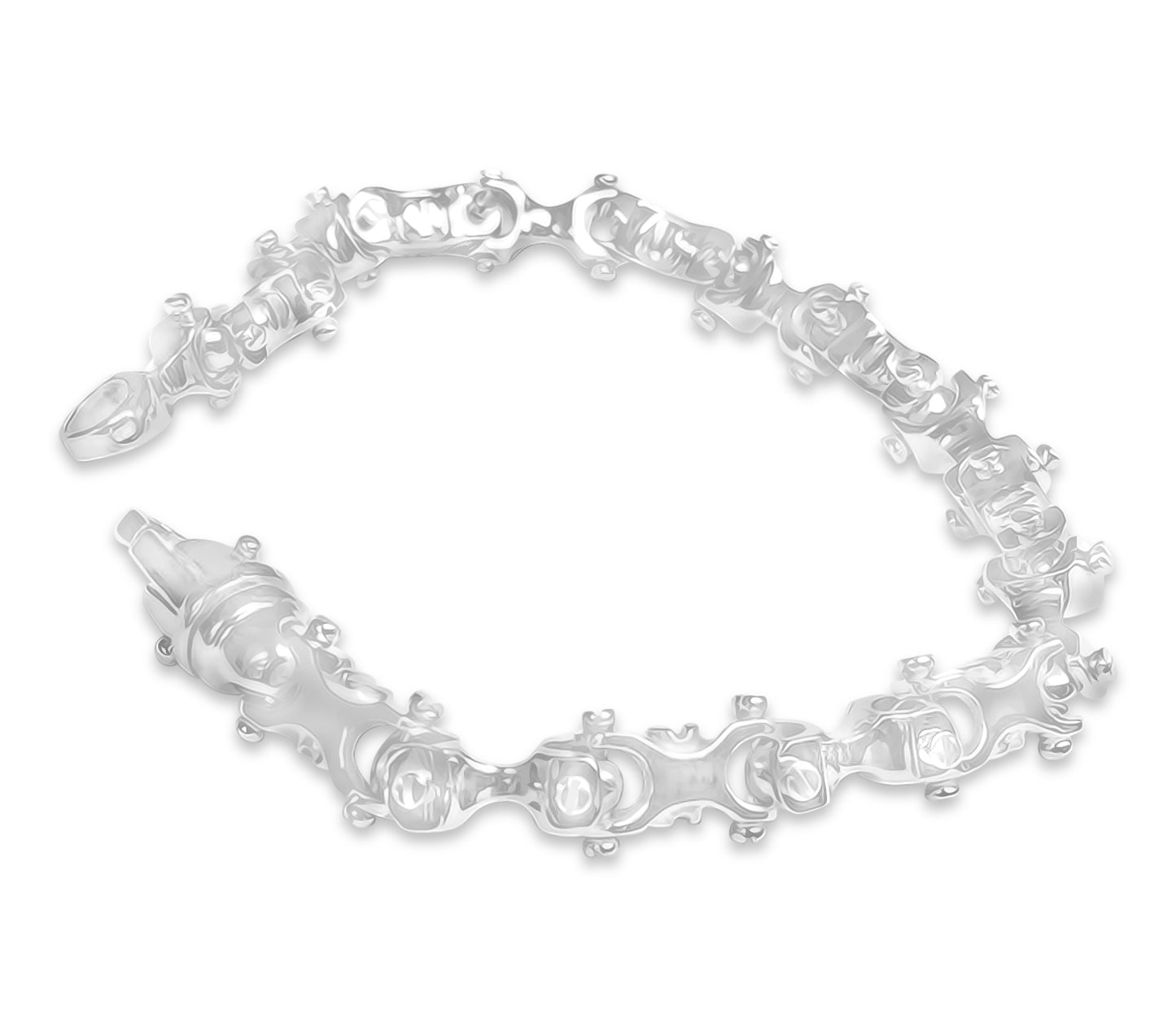 Handmade Solid Gold Equestrian Bracelet , 9mm