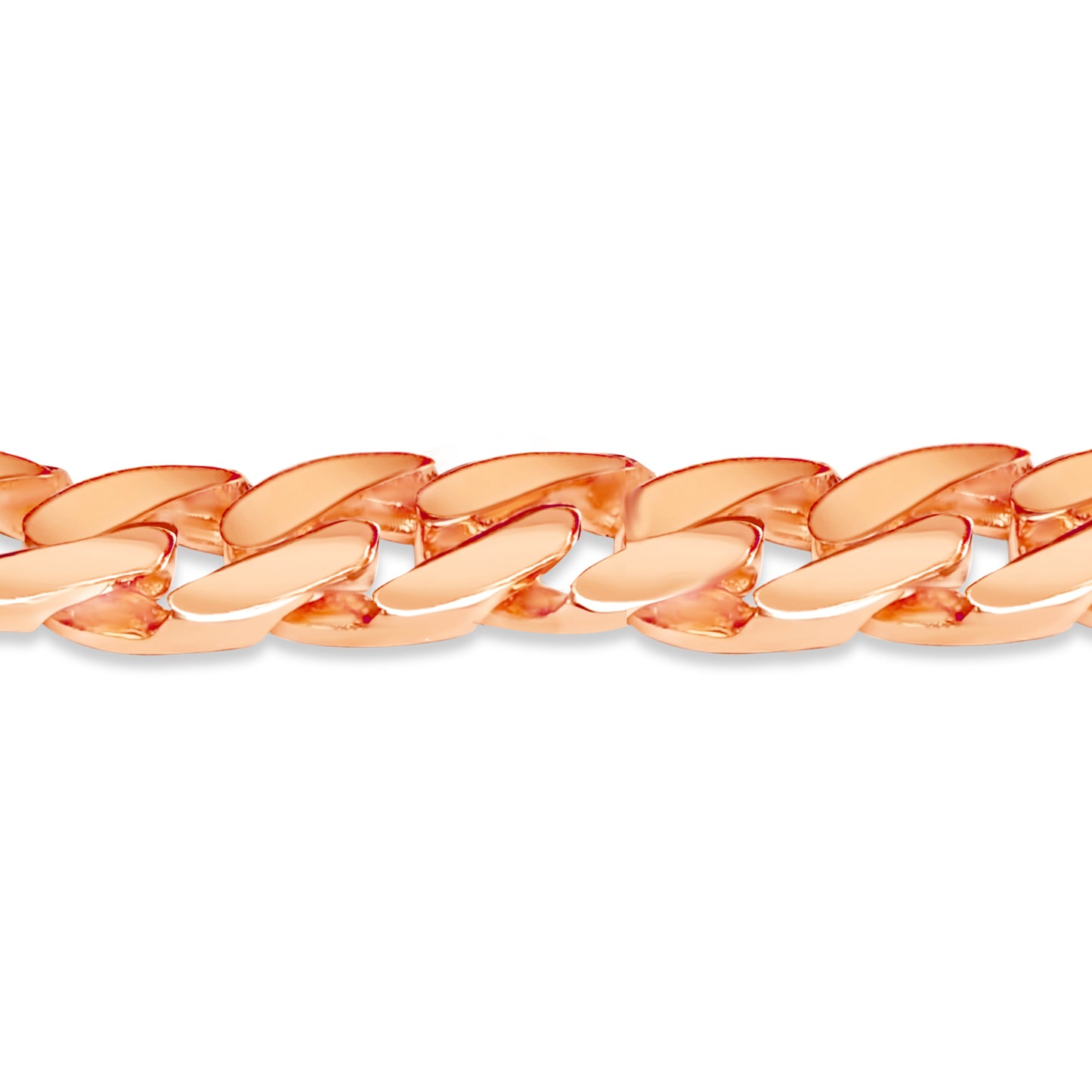 Handmade Solid Gold Curb Necklace , 16mm