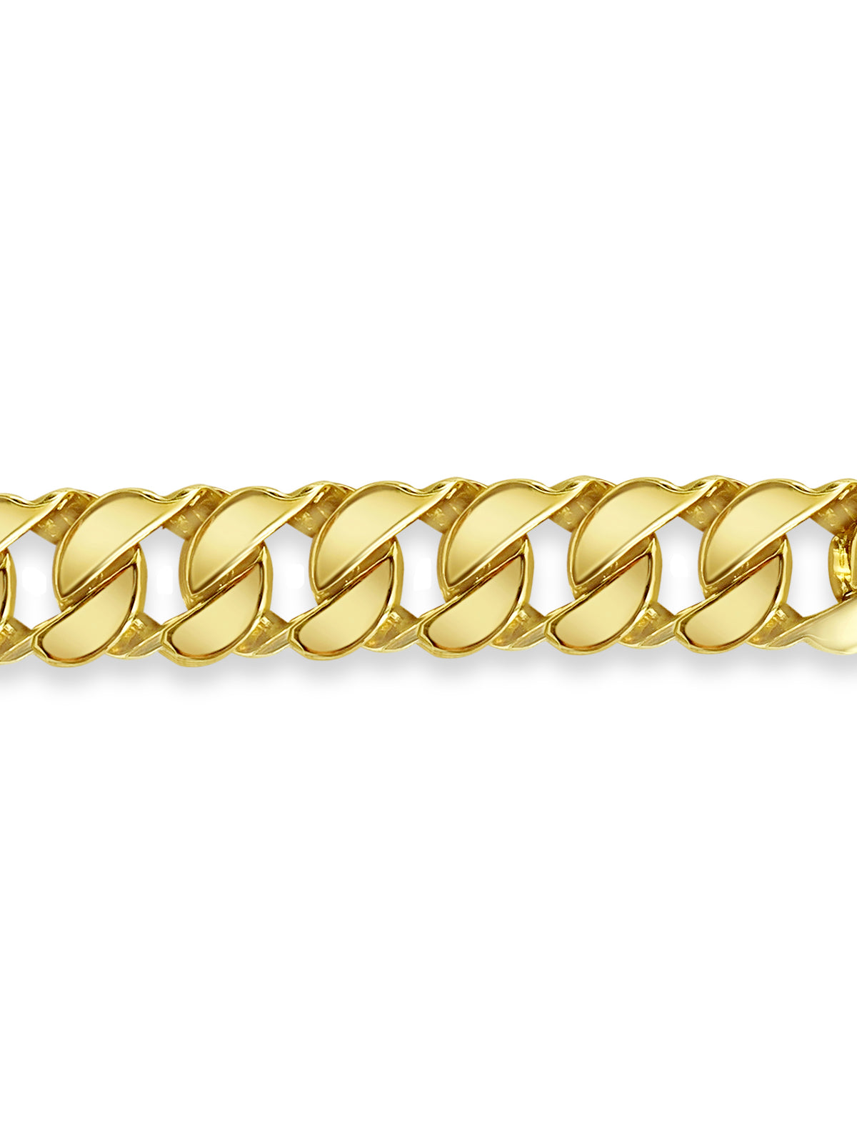 Handmade Solid Gold Curb Bracelet , 20mm