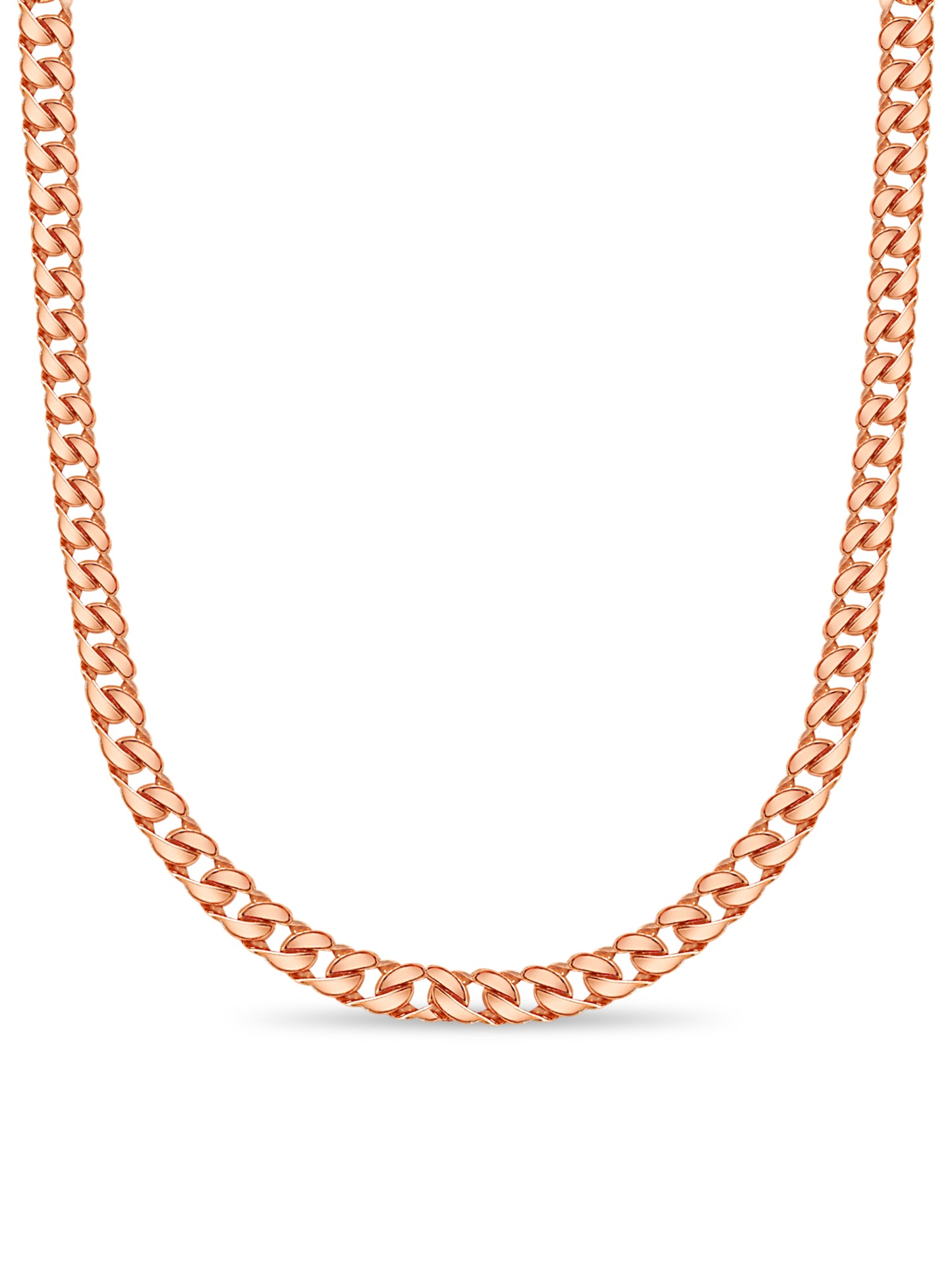 Handmade Solid Gold Curb Necklace , 20mm