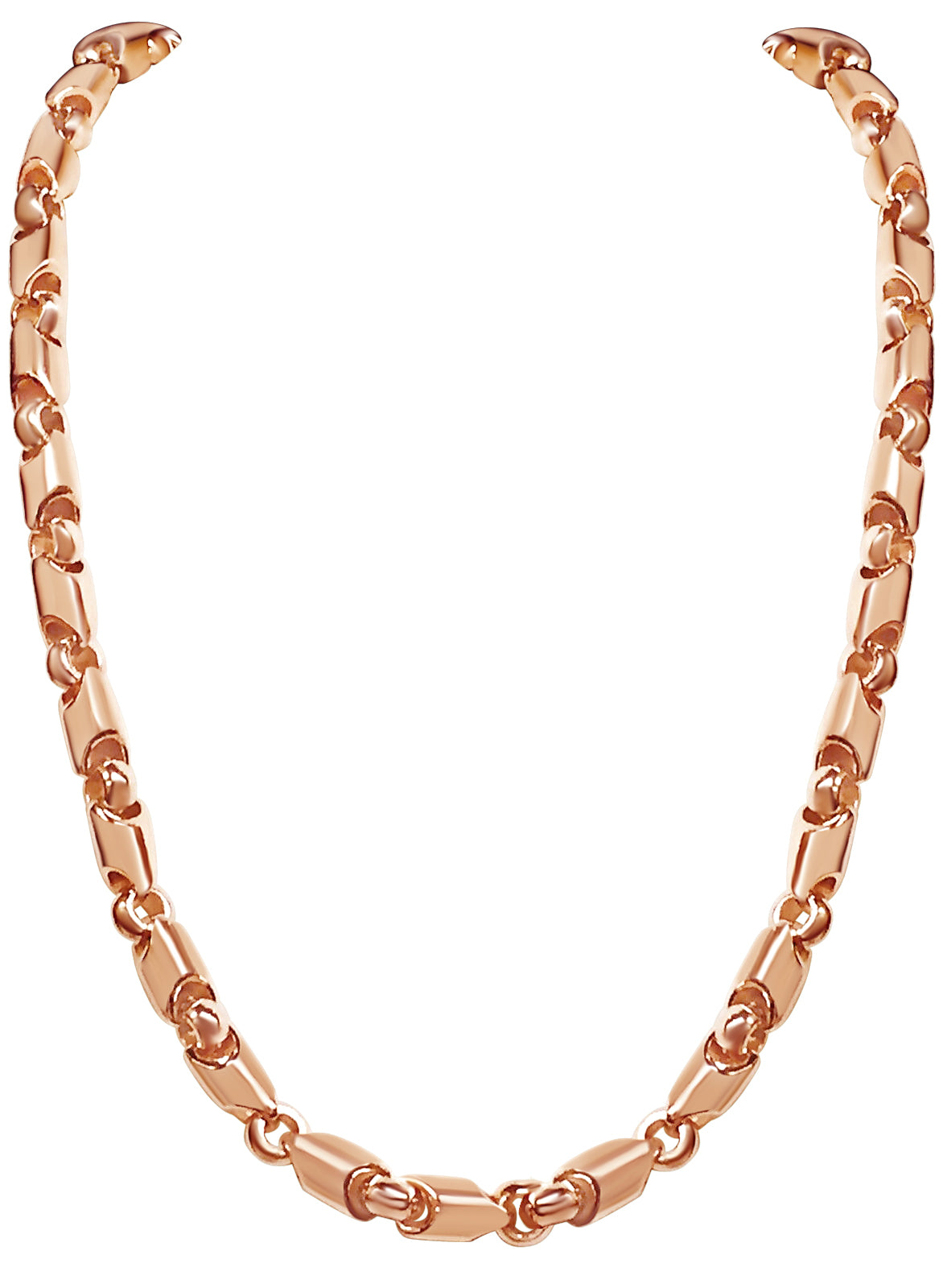 Handmade Solid Gold Fancy Tube Necklace , 8mm