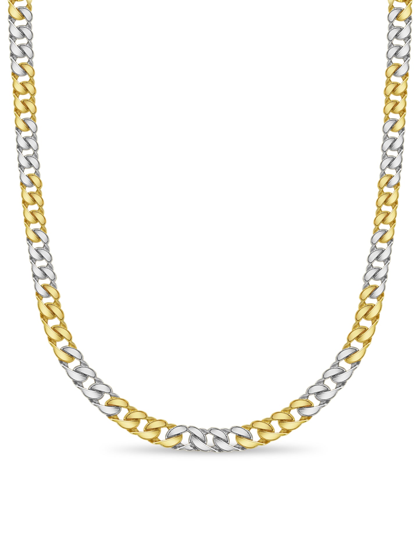 Handmade Solid Gold Curb Necklace , 20mm