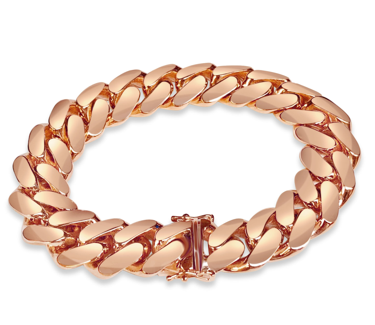 Handmade Solid Gold Miami Cuban Bracelet , 16mm