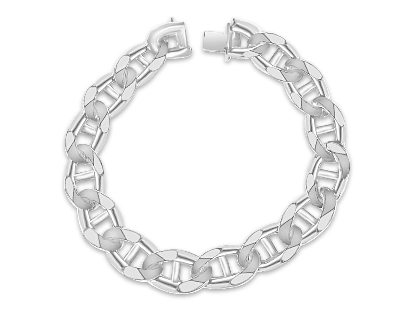 Handmade Solid Gold Mariner Bracelet , 15mm