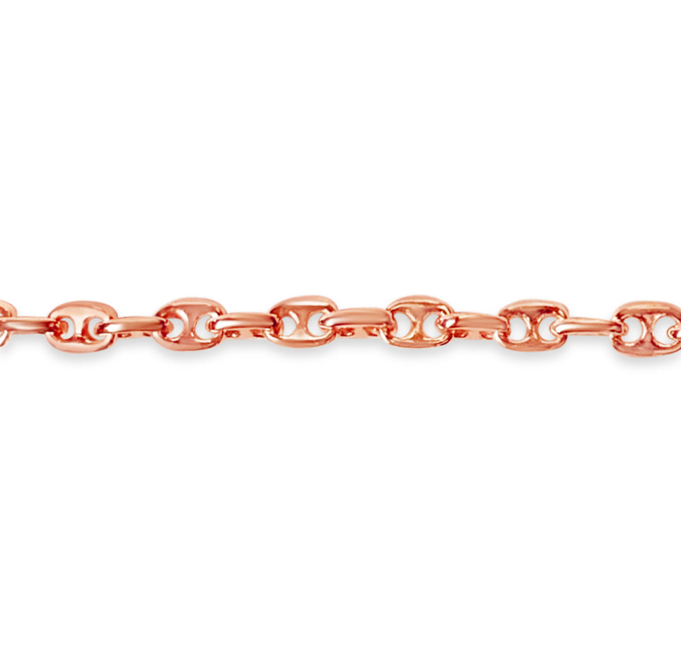 Handmade Solid Gold Anchor Mariner Necklace , 8mm