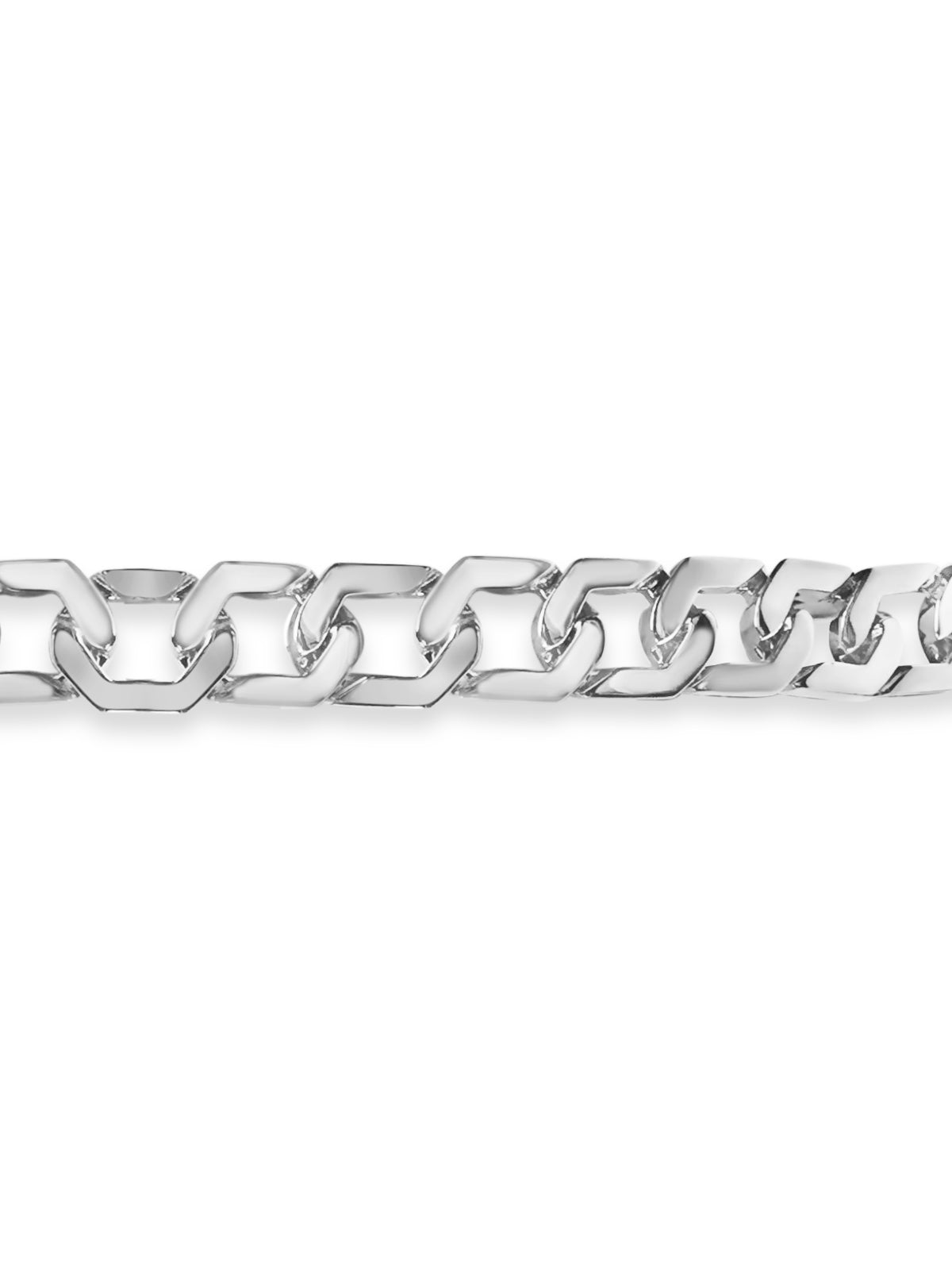 Handmade Solid Gold Curb Bracelet , 11mm