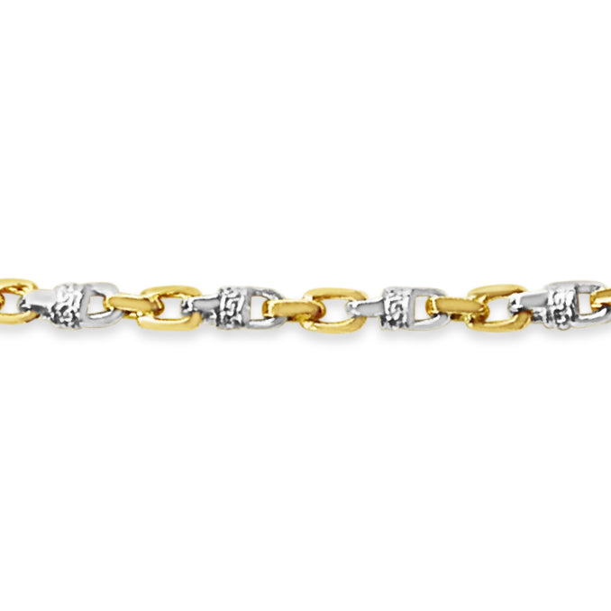 Handmade Solid Gold Fancy Greek Necklace , 6mm