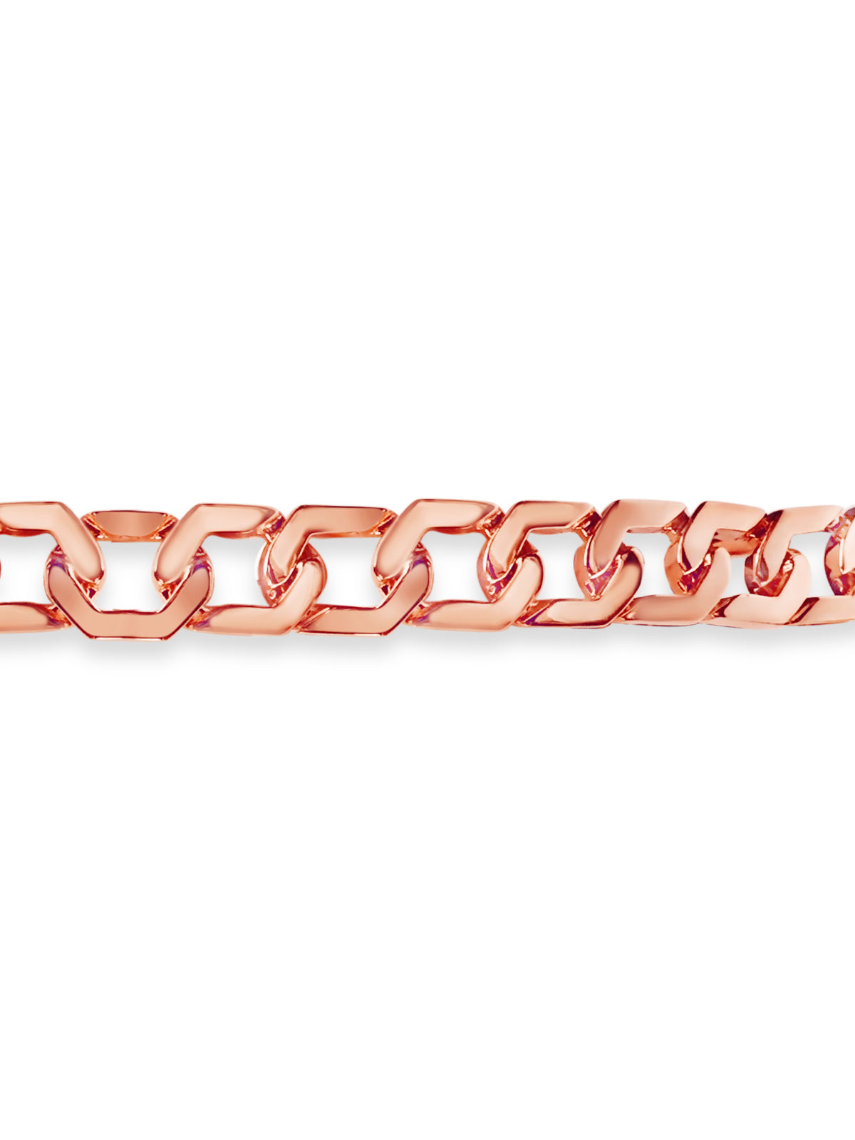 Handmade Solid Gold Curb Bracelet , 11mm