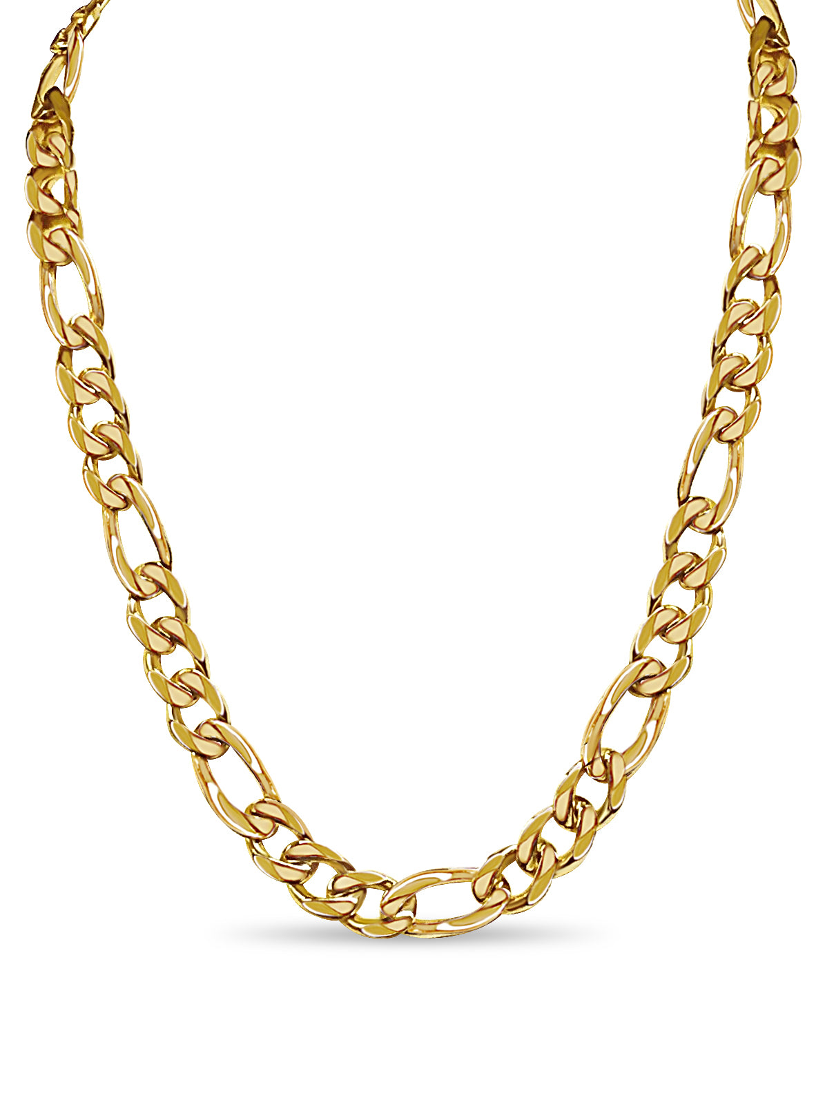 Handmade Solid Gold Figaro Necklace , 15mm