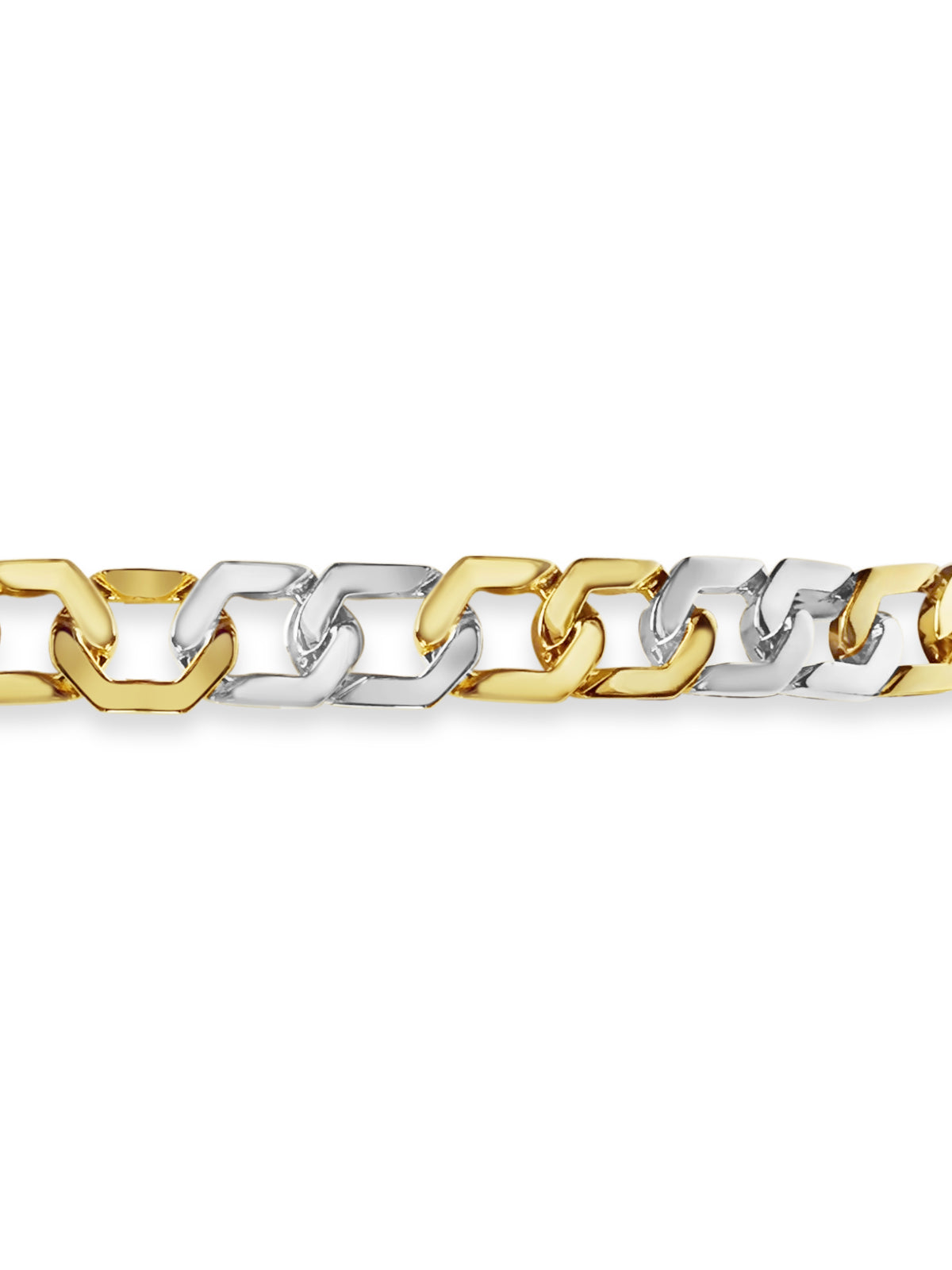 Handmade Solid Gold Curb Bracelet , 11mm