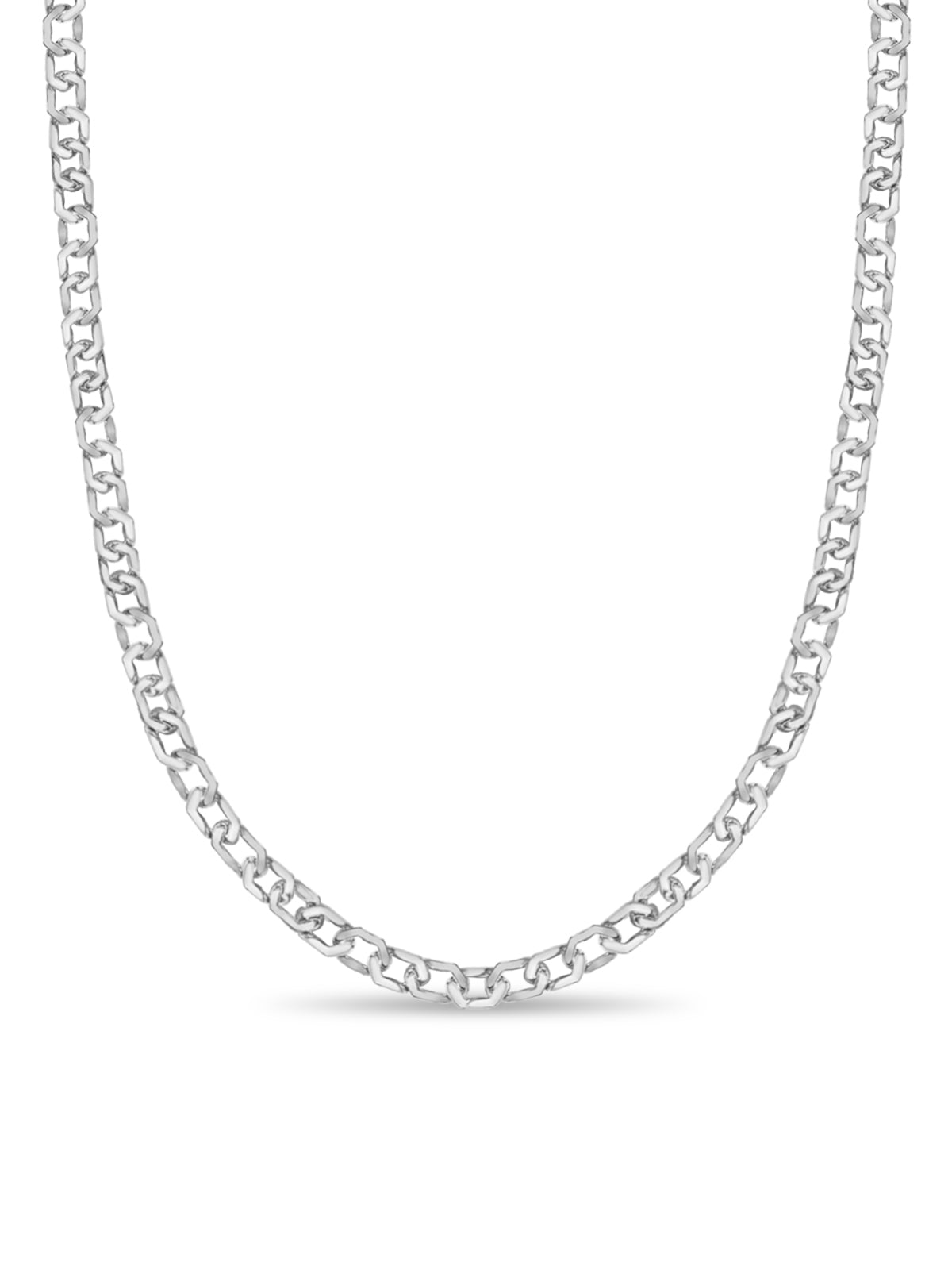 Handmade Solid Gold Curb Necklace , 11mm