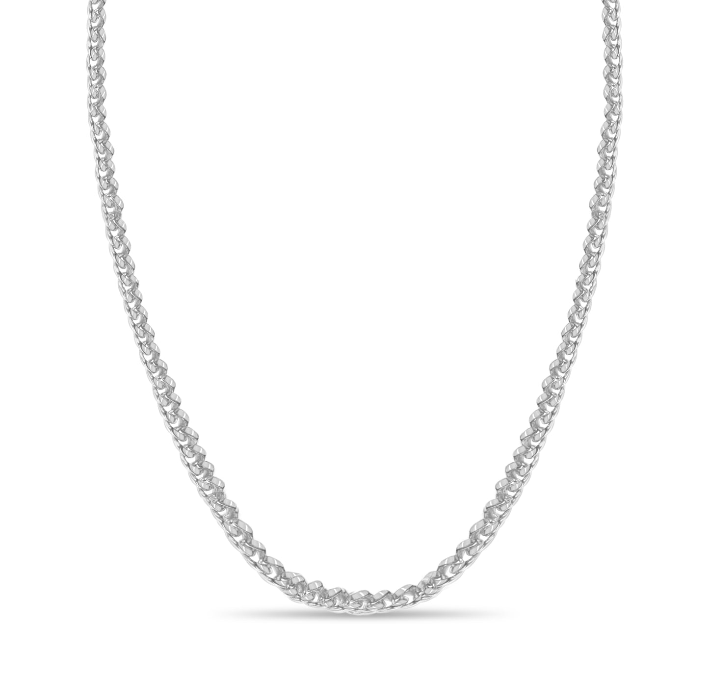 Handmade Solid Gold Curb Necklace , 8mm