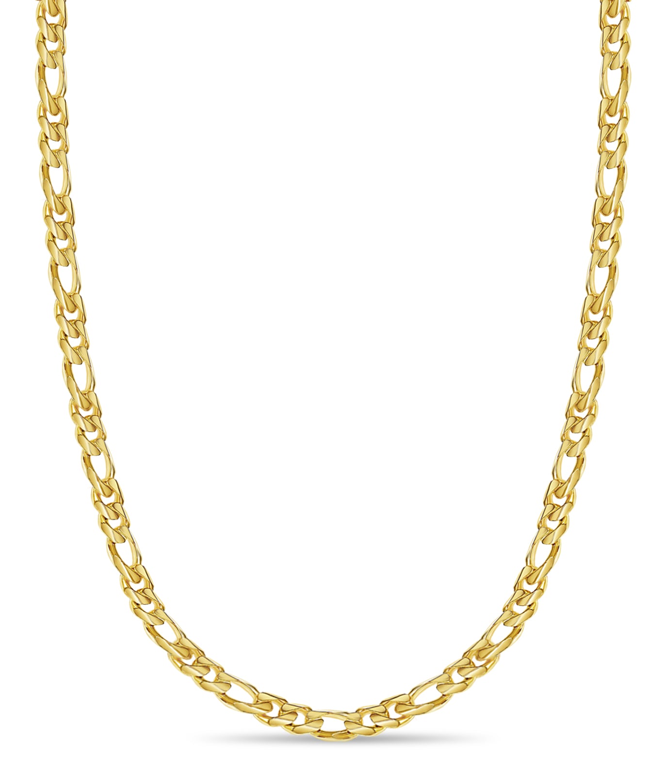 Handmade Solid Gold Figaro Necklace , 18mm