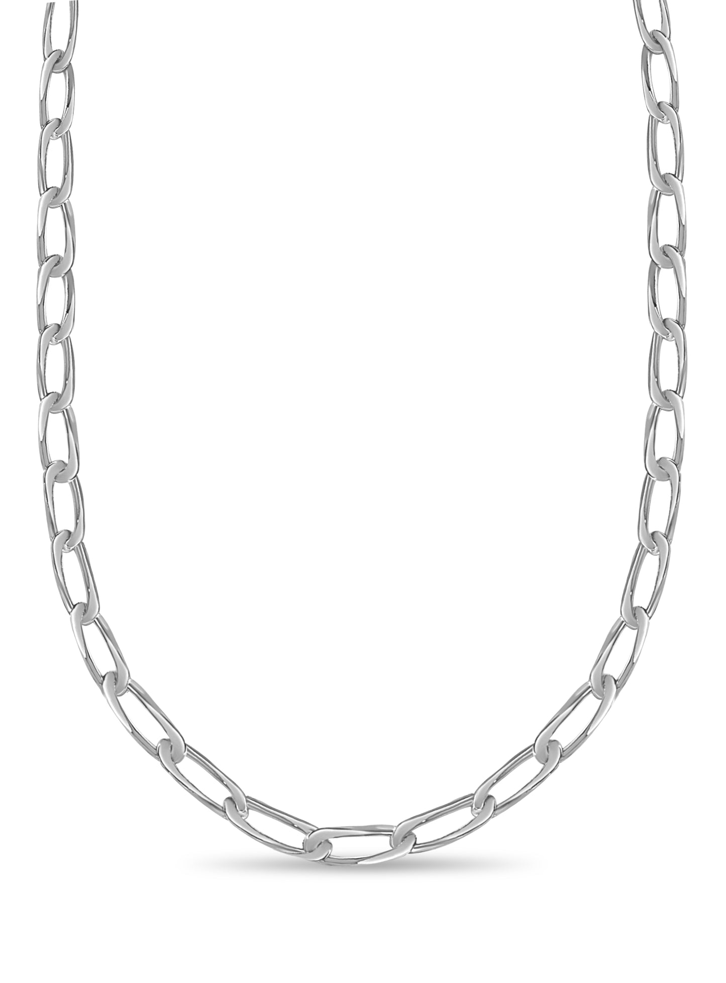 Handmade Solid Gold Flat Necklace , 9mm