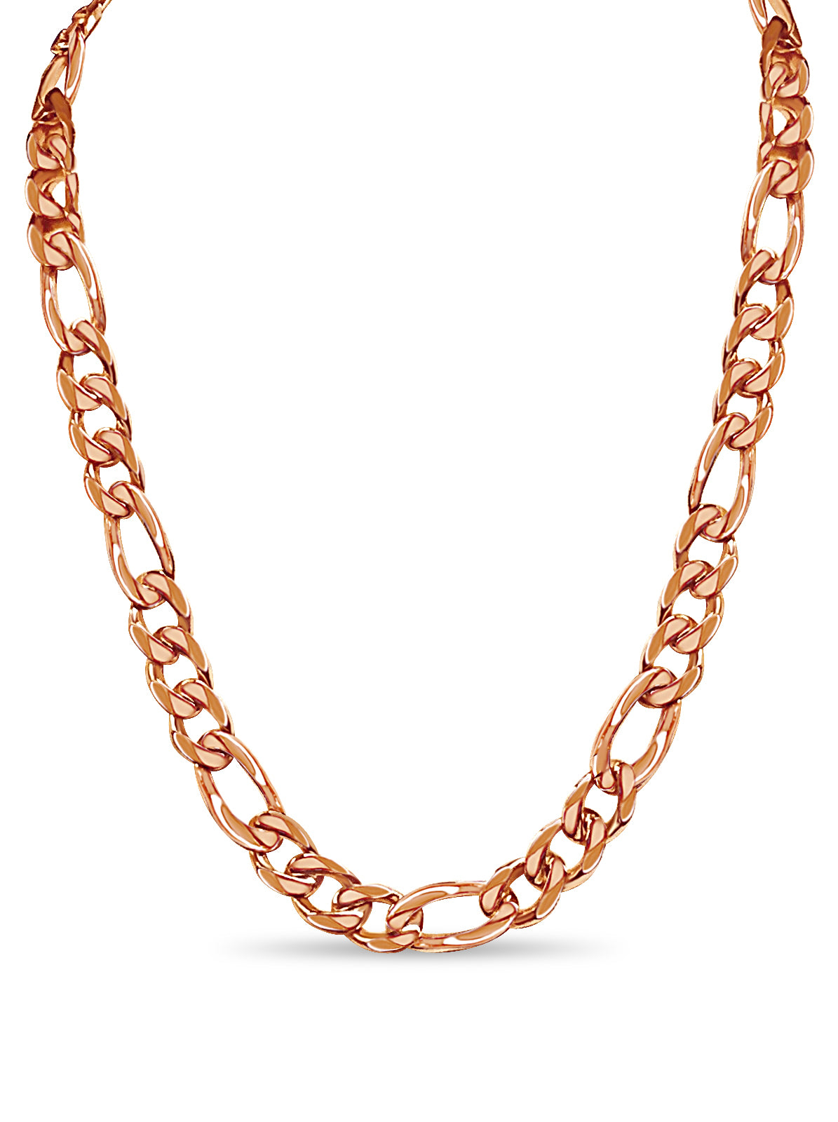 Handmade Solid Gold Figaro Necklace , 15mm