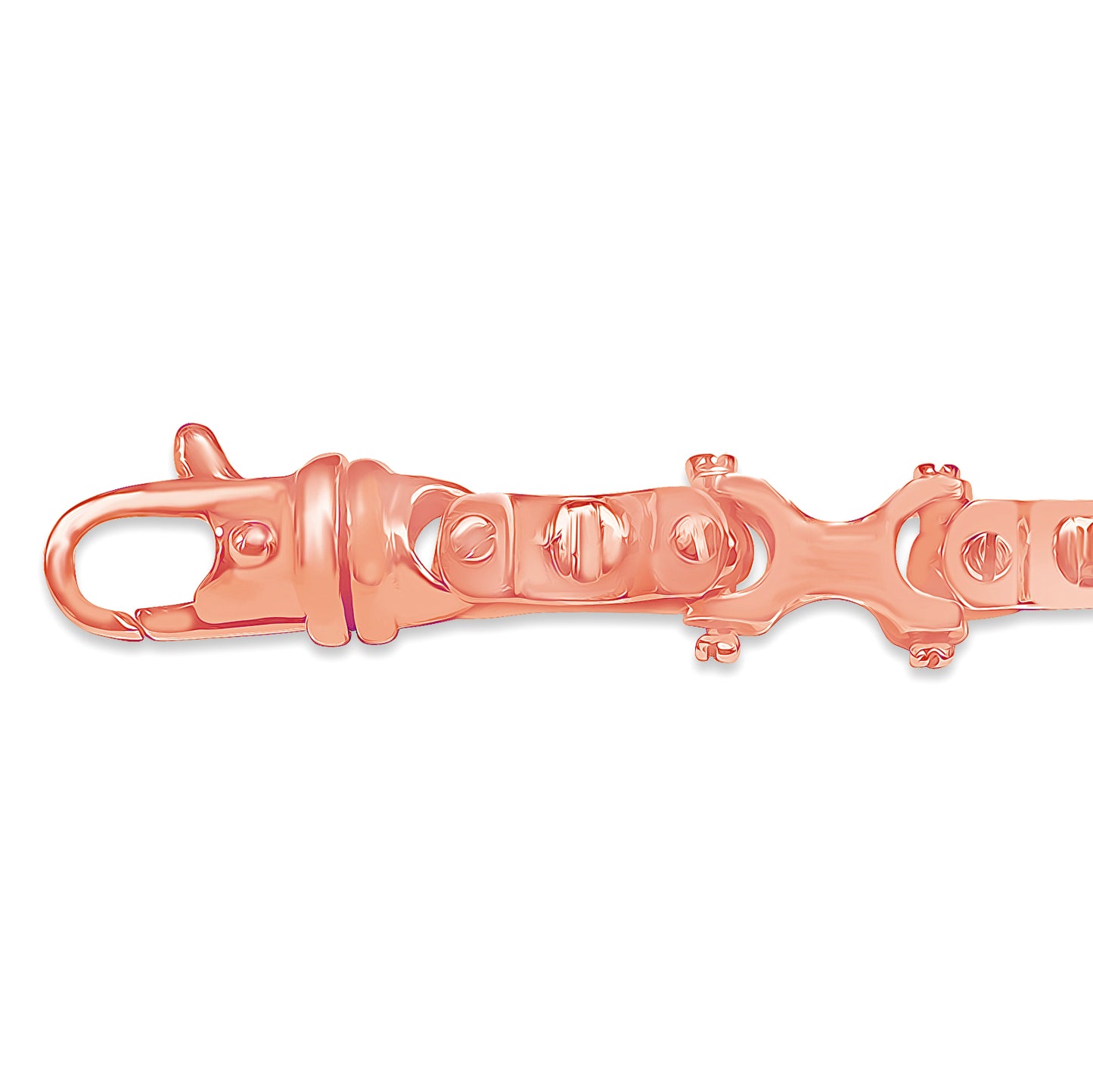 Handmade Solid Gold Equestrian Bracelet , 9mm