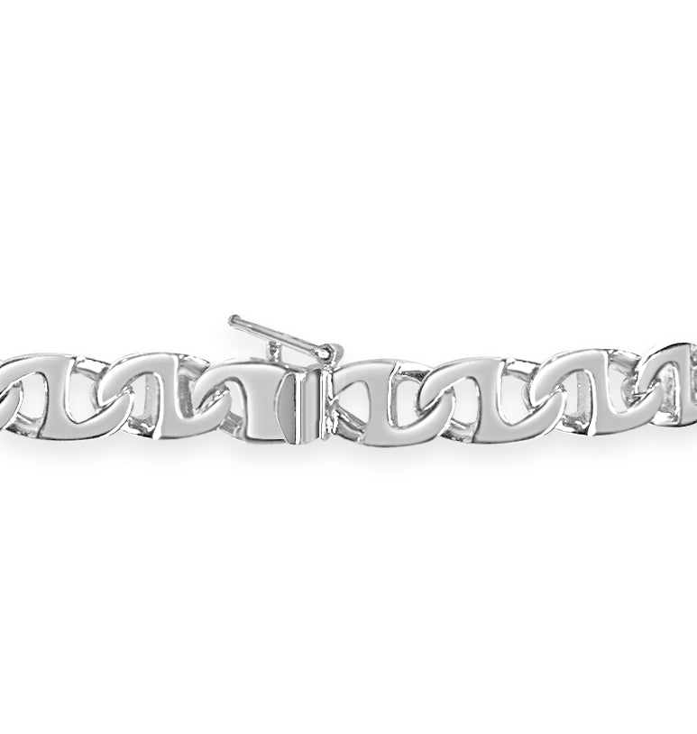 Handmade Solid Gold Mariner Bracelet , 7mm