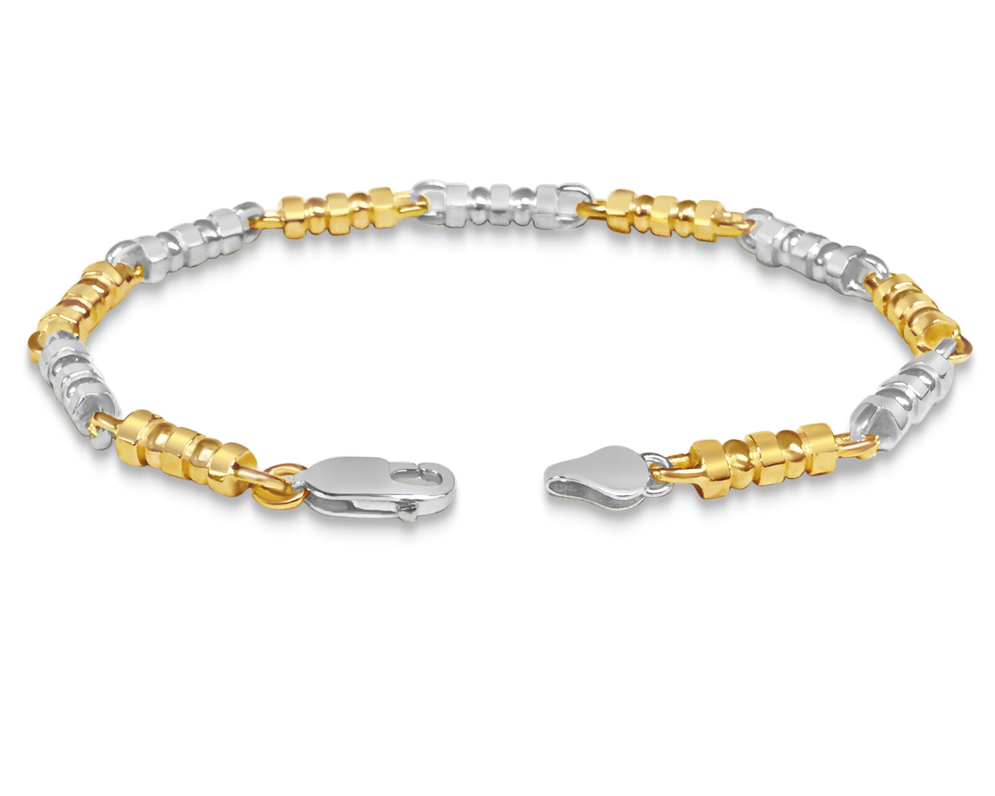Handmade Solid Gold Bead Bracelet , 5mm