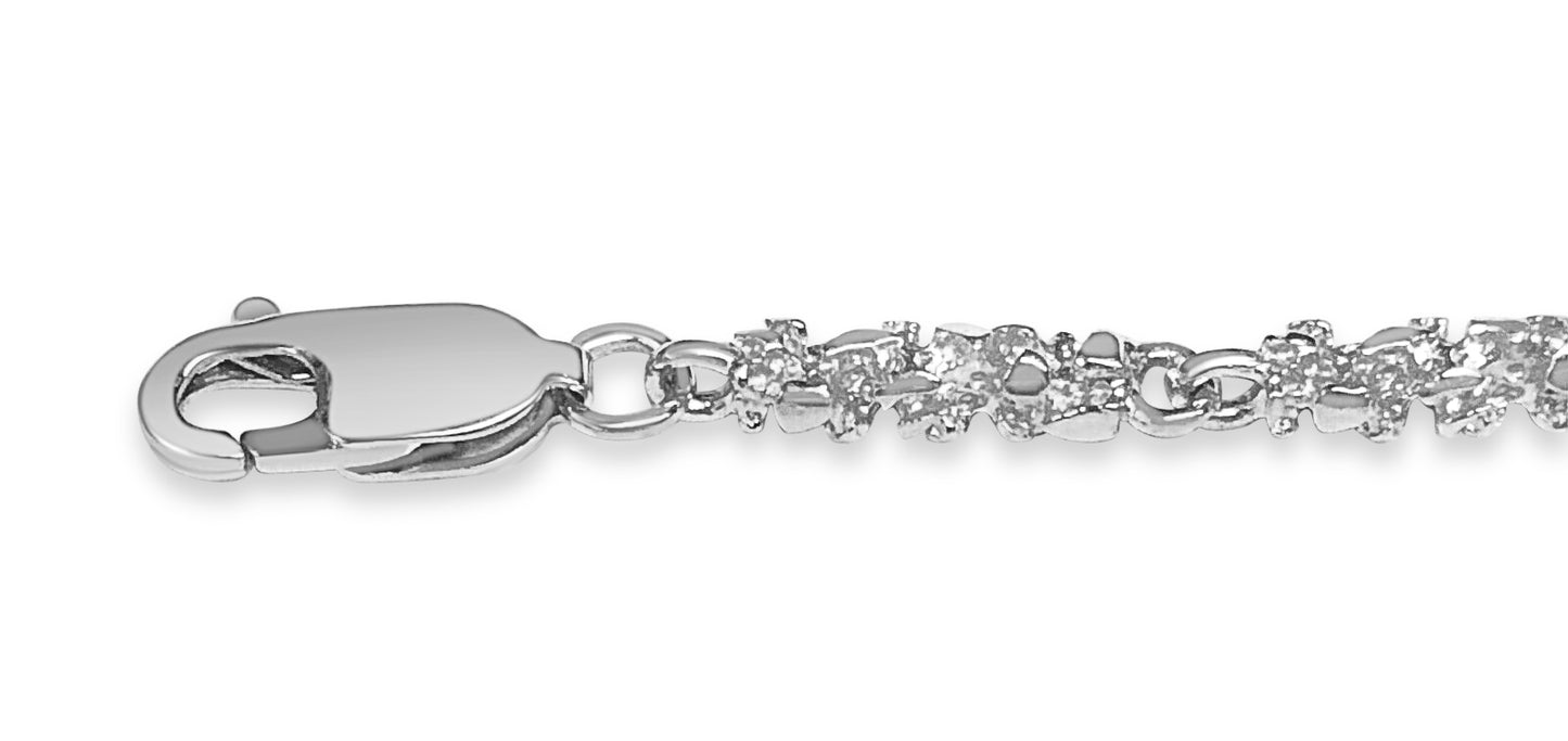 Handmade Solid Gold Nugget Bracelet , 4mm