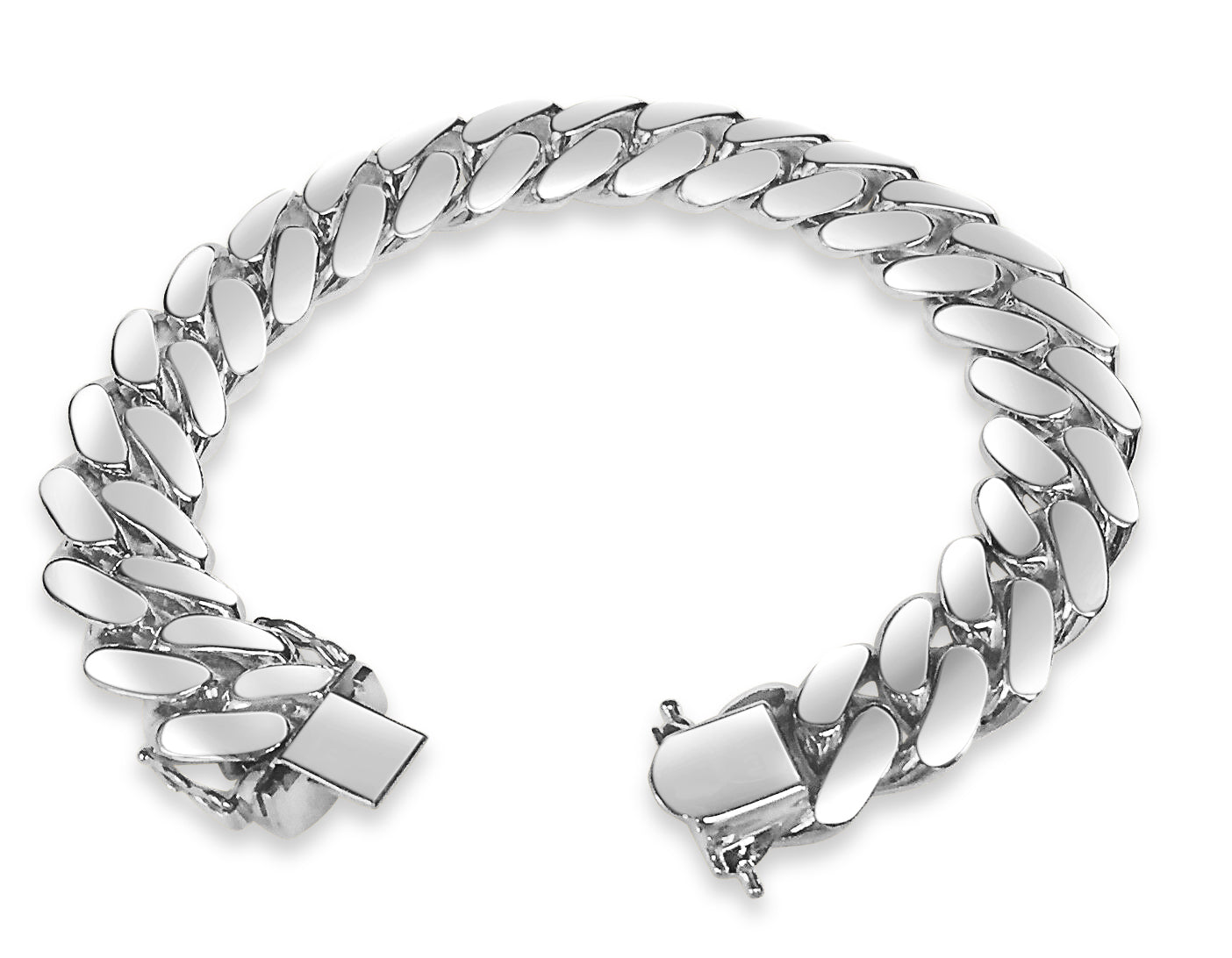 Handmade Solid Gold Miami Cuban Bracelet , 14mm