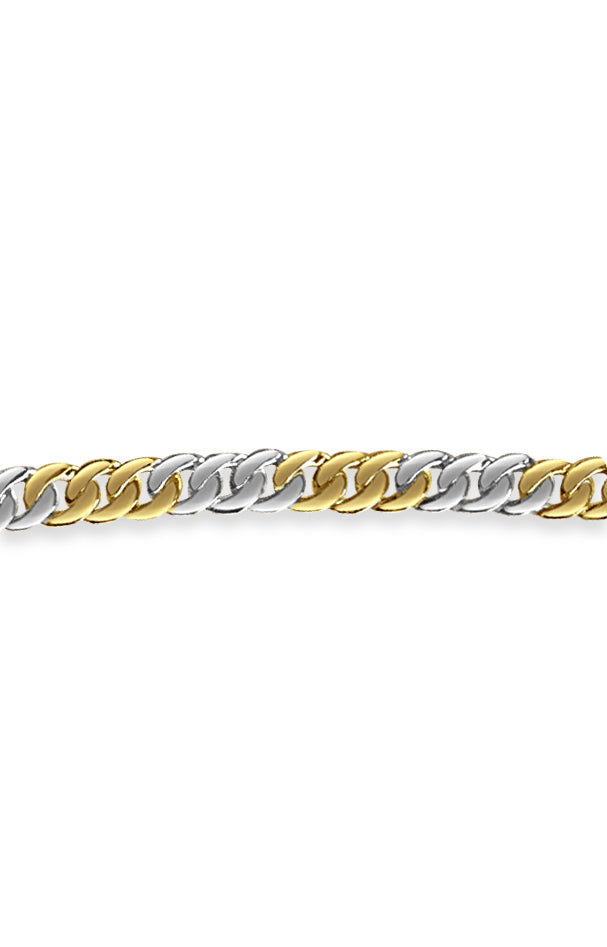 Handmade Solid Gold Curb Bracelet , 10mm