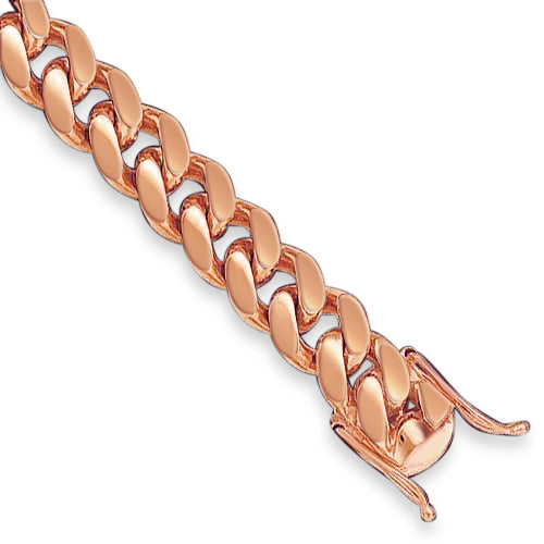 Handmade Solid Gold Miami Cuban Bracelet , 13mm