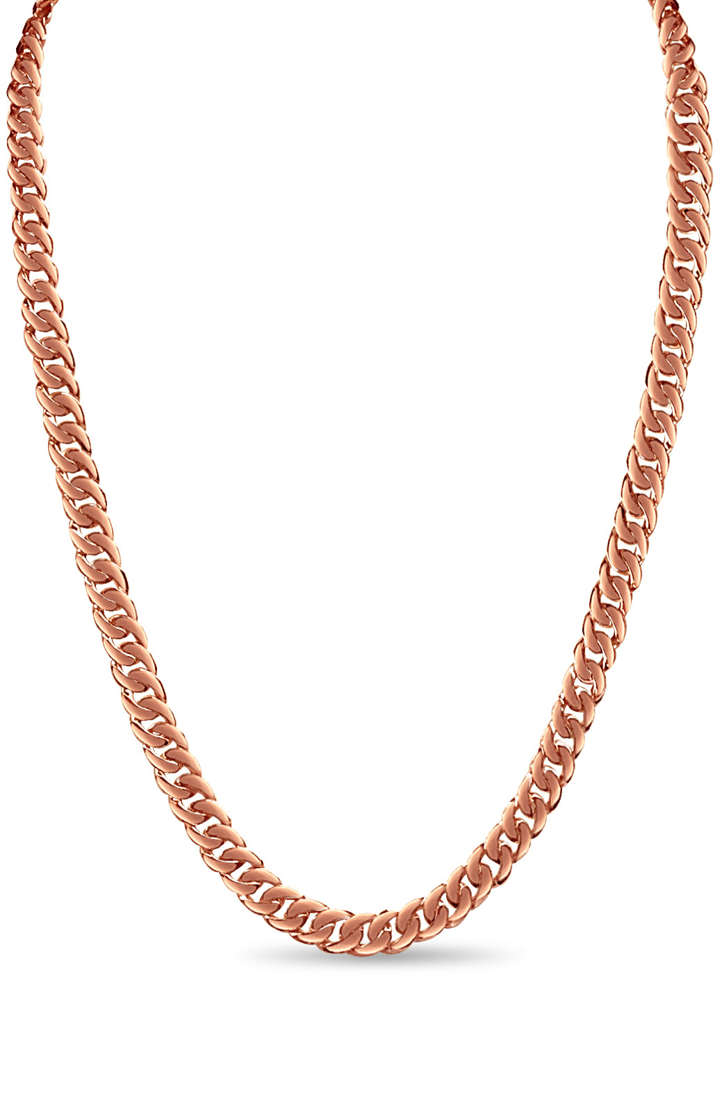 Handmade Solid Gold Curb Necklace , 10mm